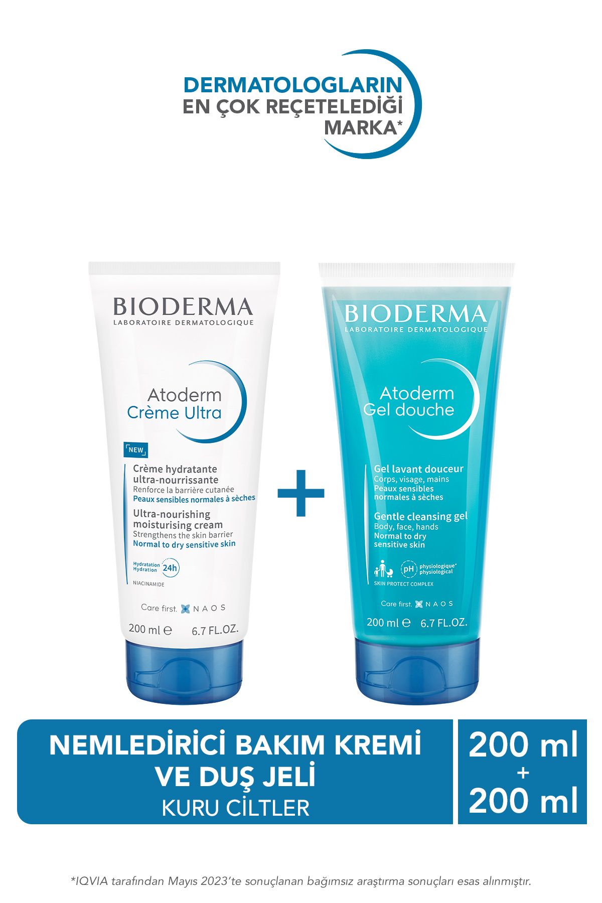 Bioderma Atoderm Cream Ultra 200 ml & Atoderm Shower Gel 200 ml 1001999953