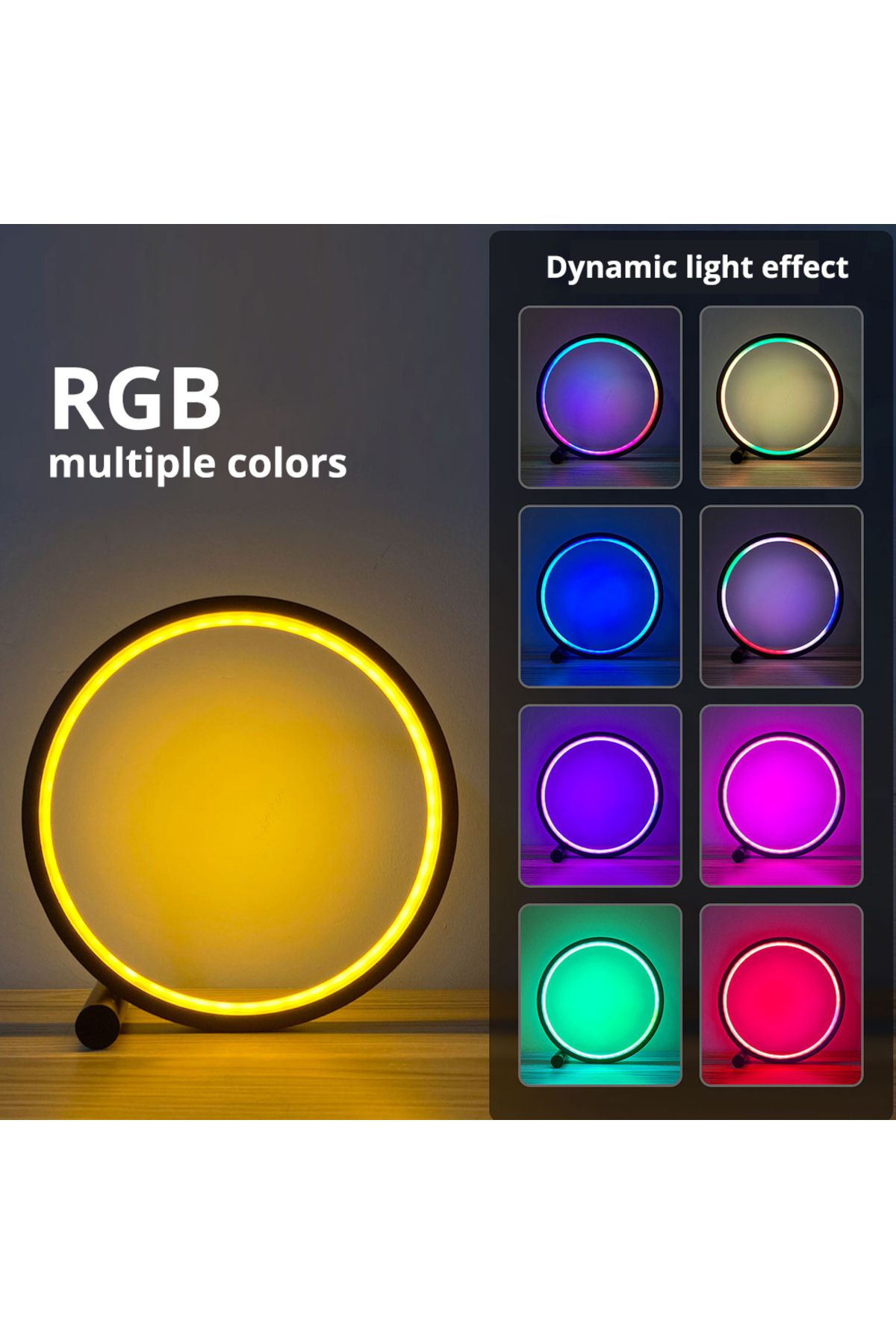 LiHangStar-Smart LED Night Light RGB Desktop Atmosphere Desk Lamp Bluetooth APP Control Suitable for Game Ro... 6