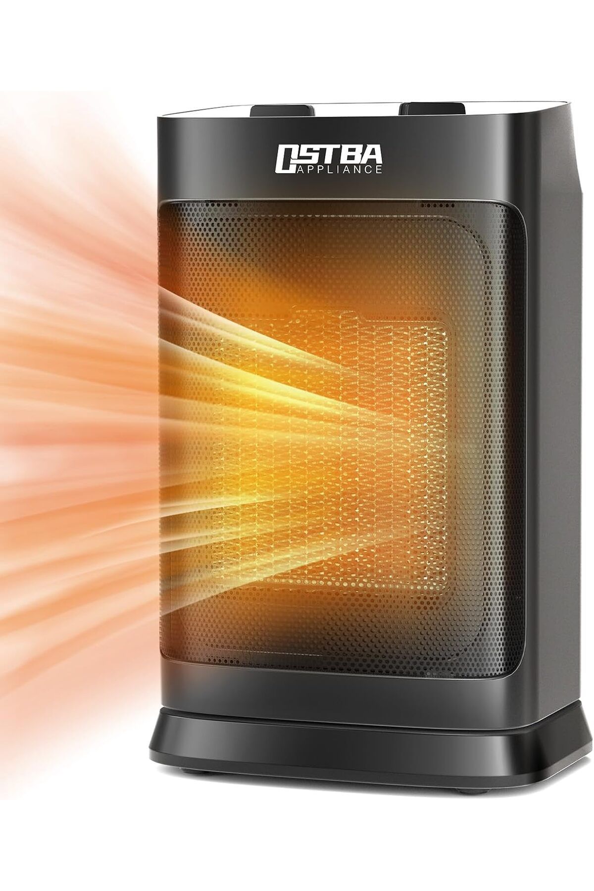 OSTBA Fanlı Isıtıcı 1500W, Enerji Tasarruflu PTC Seramik Fanlı Isıtıcı Termostatlı Kontrol ve 70° Salınım