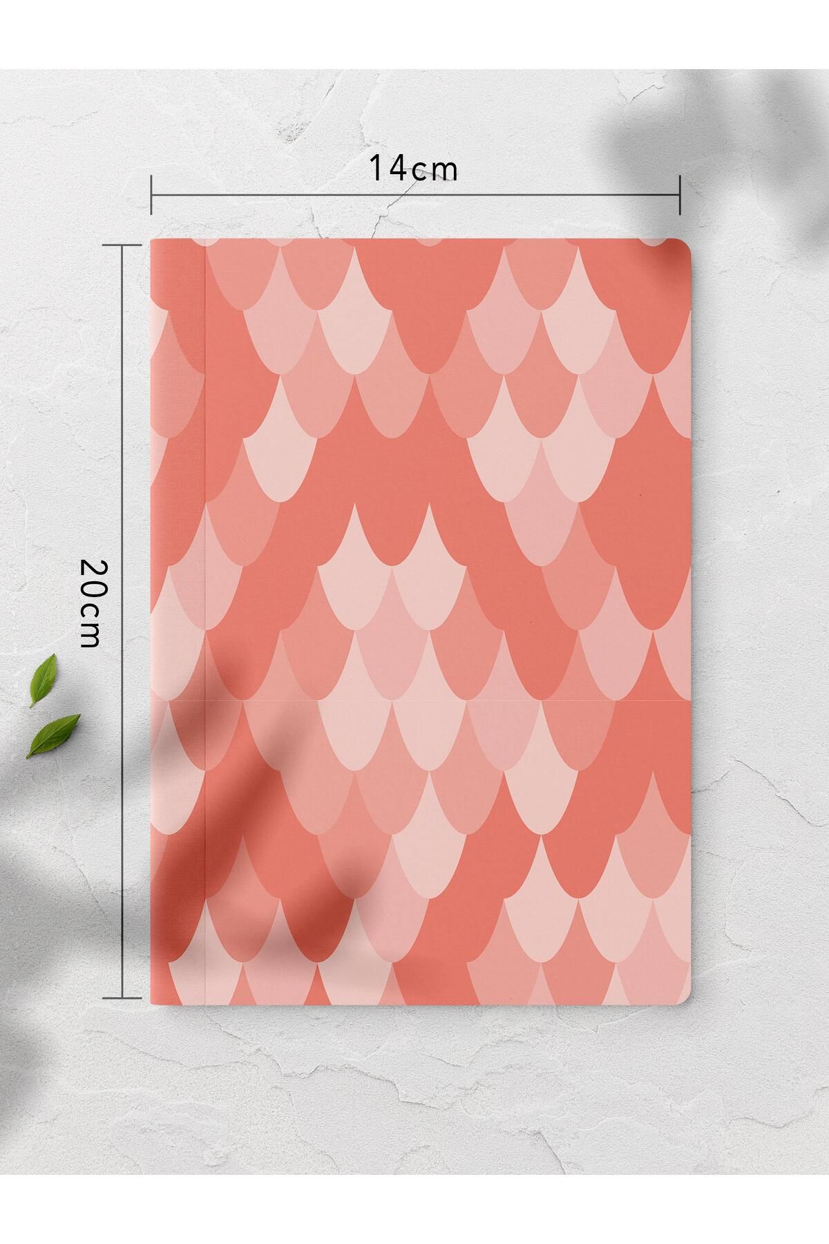 Postifull-Unlined Notebook, Pink and Patterned Notebook, Notepad, Intellect and Memory Notebook, 64 Pages, 14*21cm 2