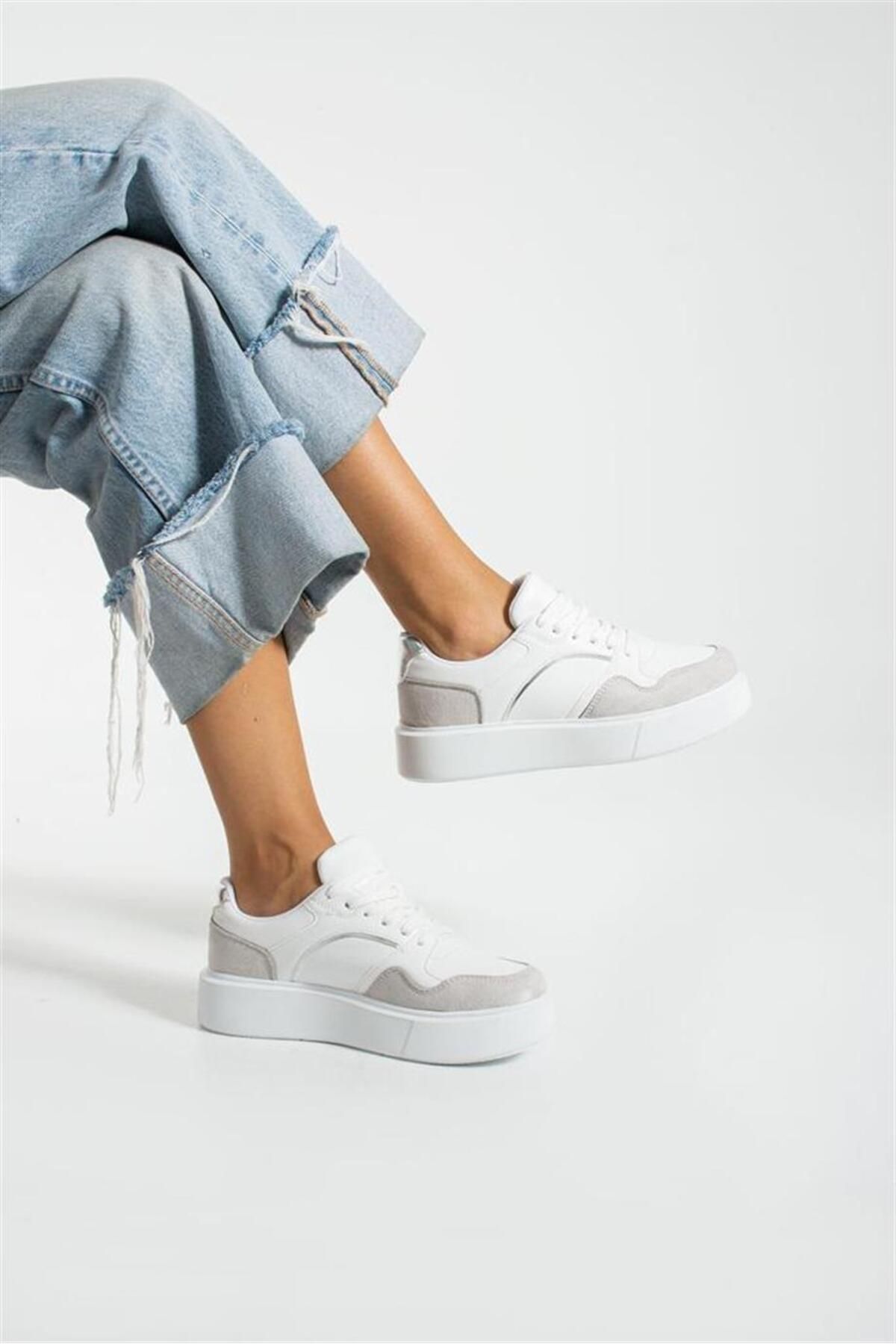 Ayakkabıda Tek-Noble Women's Sports Shoes - White 3