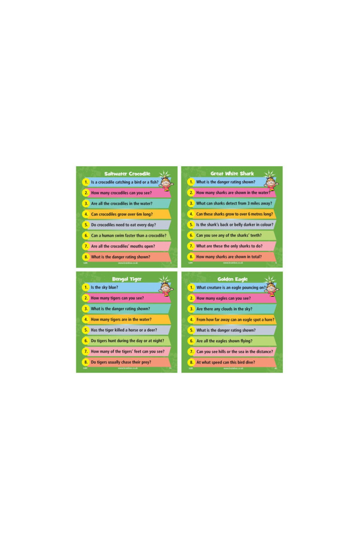 Green Board Games-Brainbox 90053 Greenboard - Predators (PREDATORS) Memory Card Game - English 3