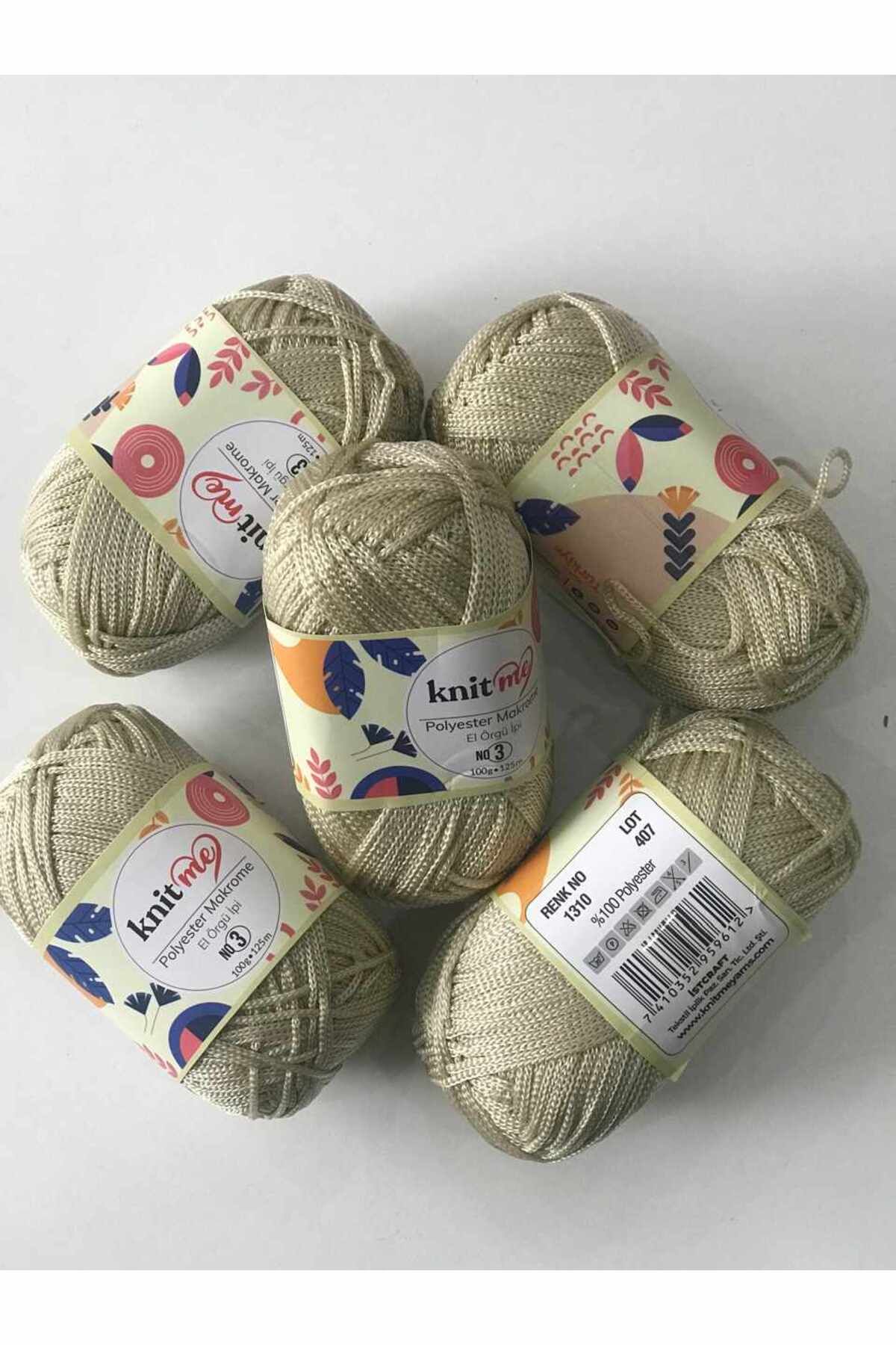 Alize-100 Gr 3 mm Polyester Macrame Hand Knitting - Thread 1310 1