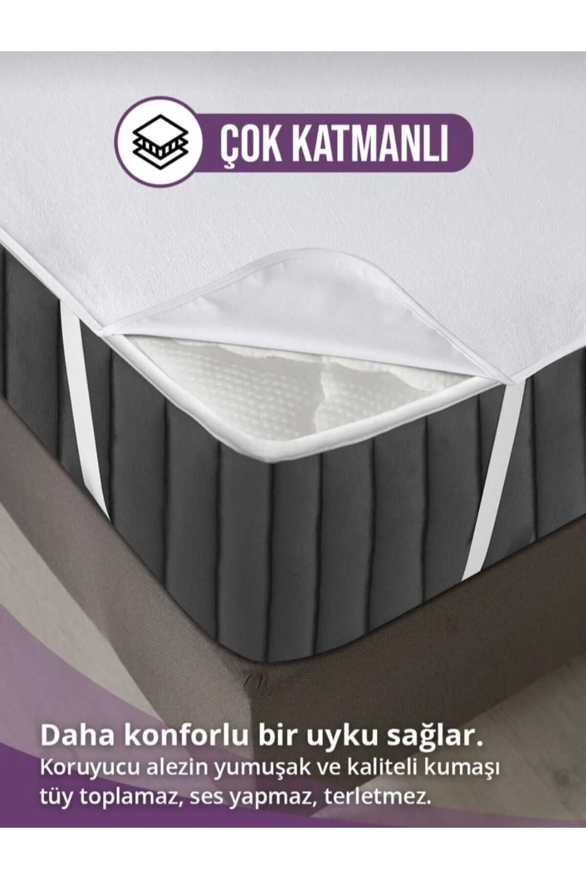 AYHOME-200x200 Cm Waterproof Mattress Cover - Four-Edged Elastic Mattress Protector 2
