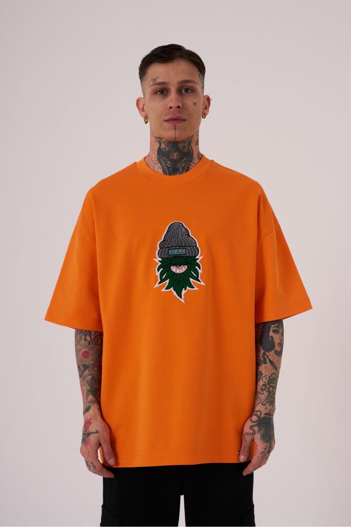 تیشرت اکرو سایز اورسایز دوزی چشم برگی مردانه