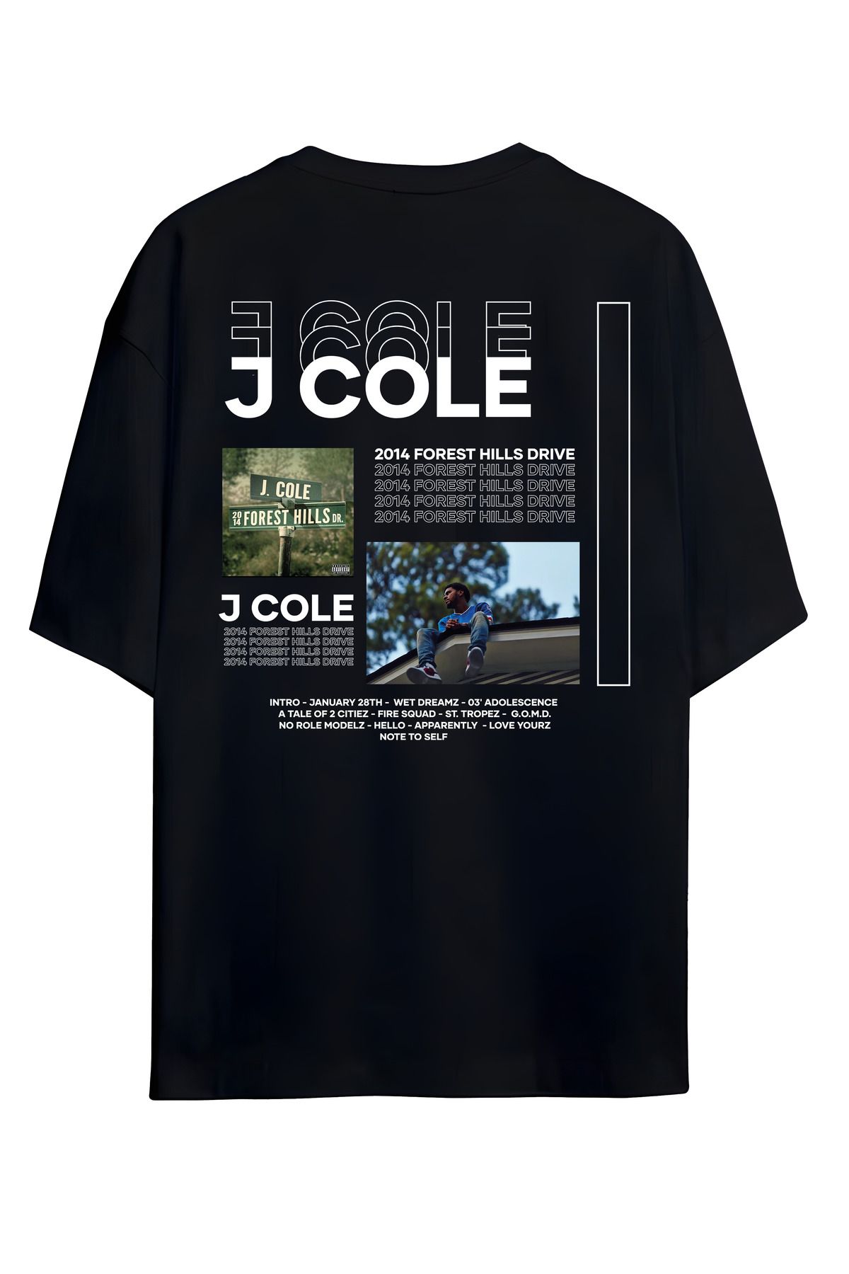 Adrift J Cole 2014 Forest Hills Drive Designed Unisex Oversize T shirt Trendyol