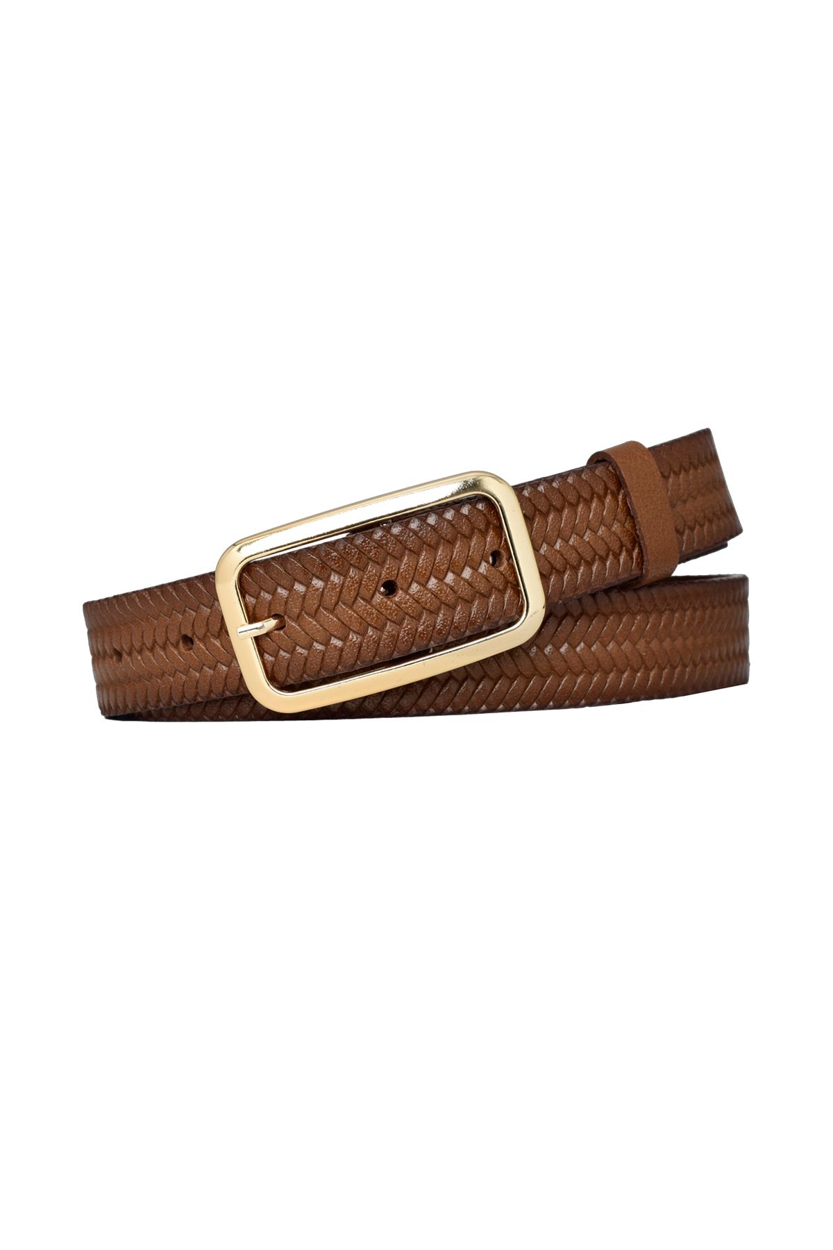 GoDeri-100% piele naturală, cu model maro, curea de damă de 3 cm cu cataramă de culoare aurie, centură pentru pantaloni, 3 cmkdn50 4