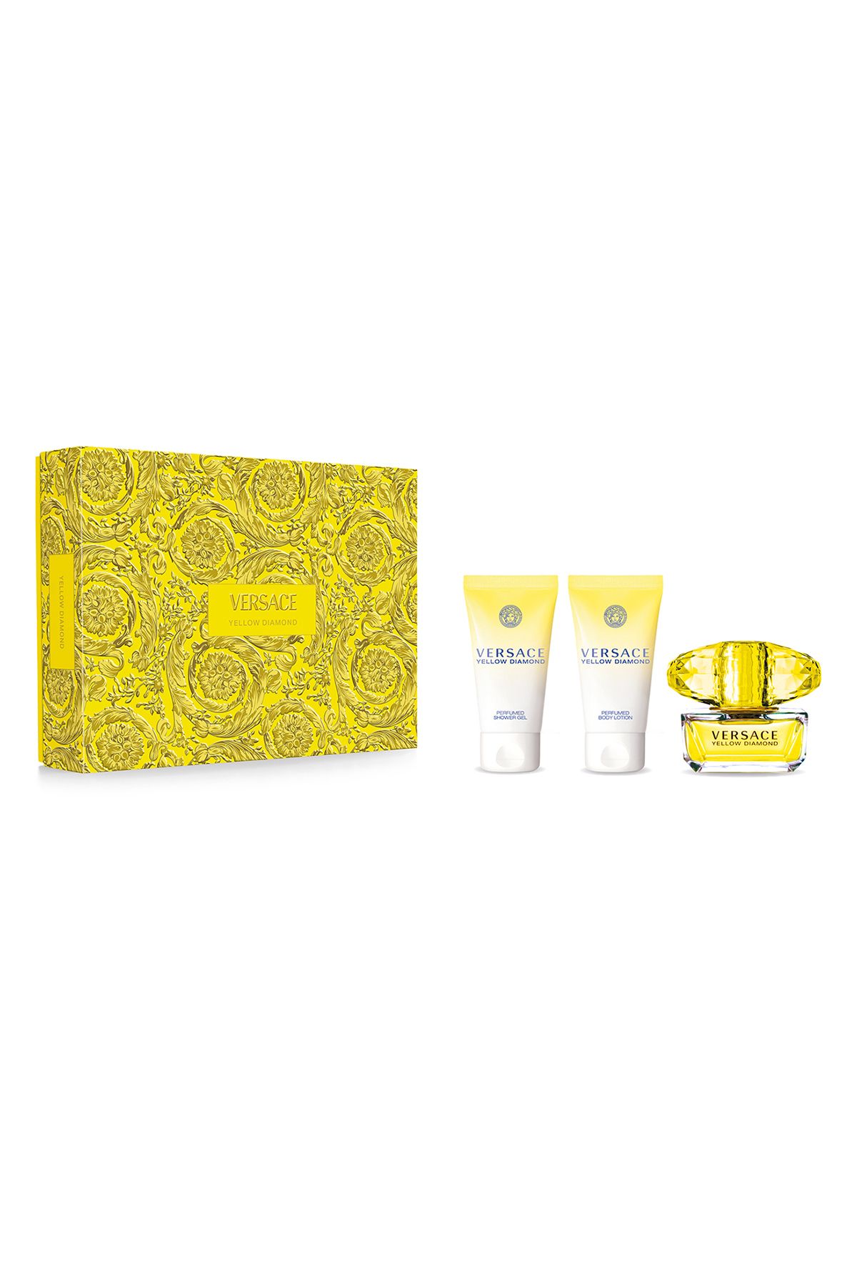 الماس زرد EDT (عطر 50 میلی لیتر + ژل دوش 50 میلی لیتر + کرم بدن 50 میلی لیتر) Versace