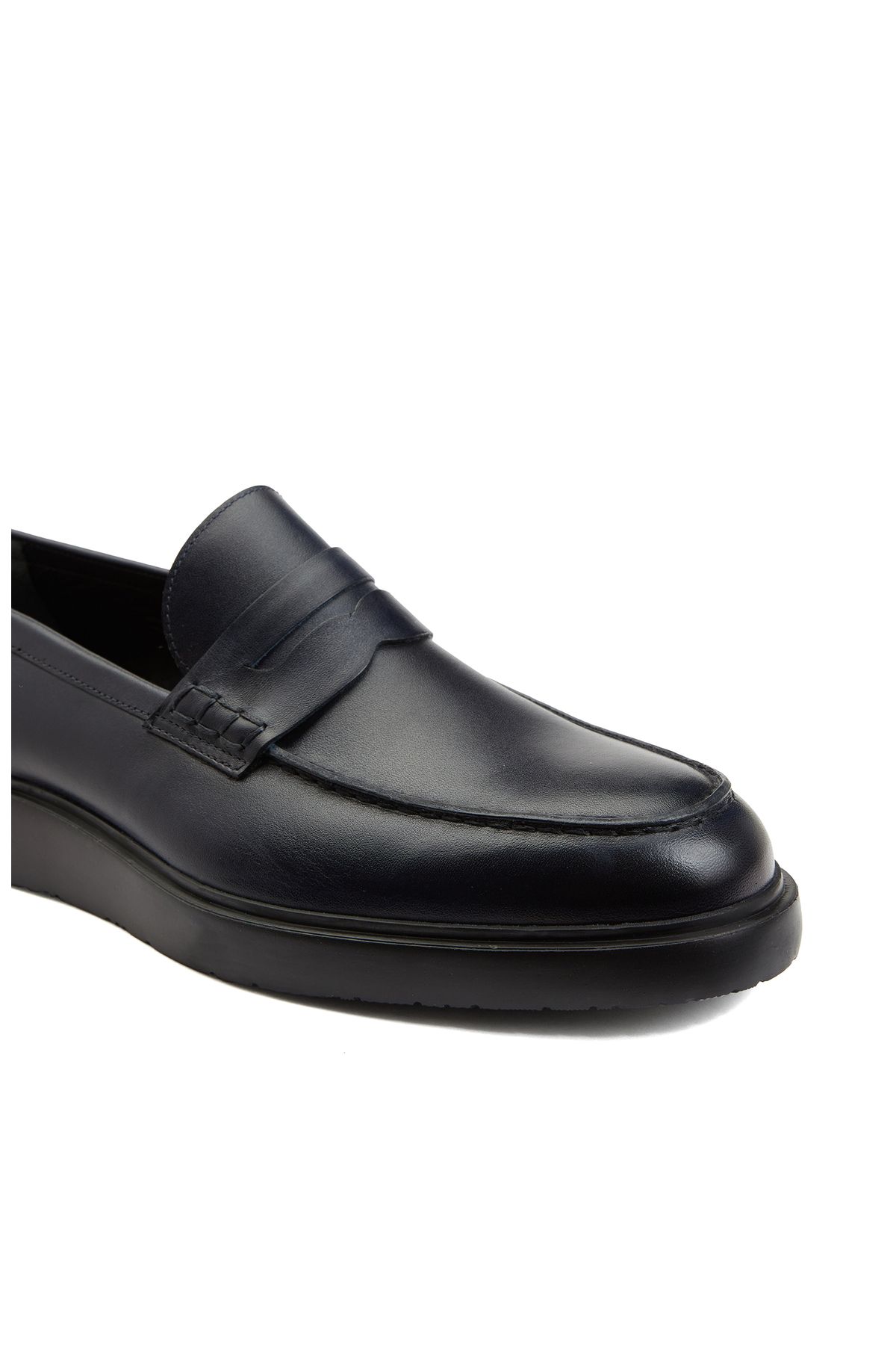لوفر آبی مردانه Loafer چرمی دریایی تیره Divarese