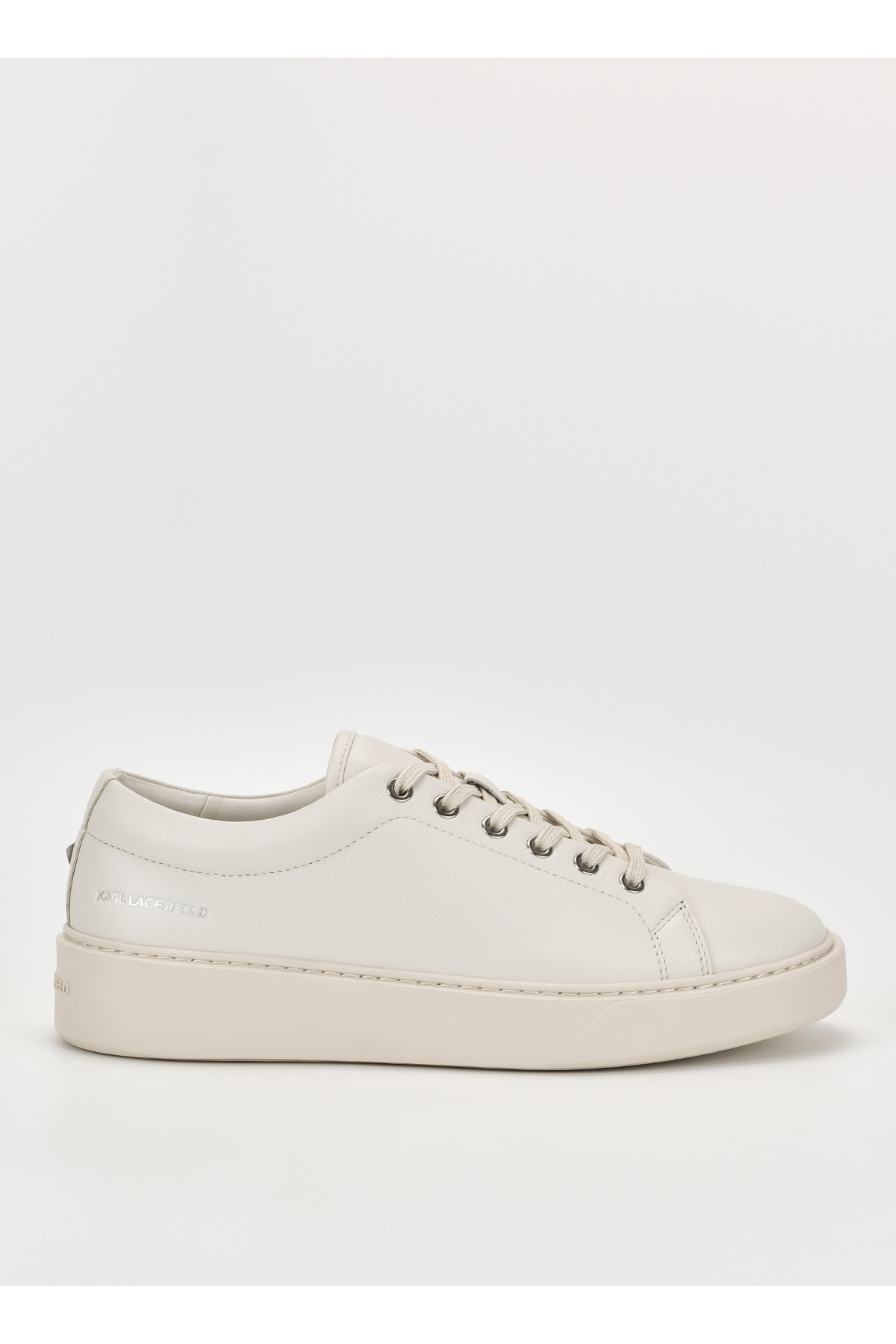 کارل لگرفیلد کفش کتانی چرم مردانه سفید FLINT Lace Lo Lthr