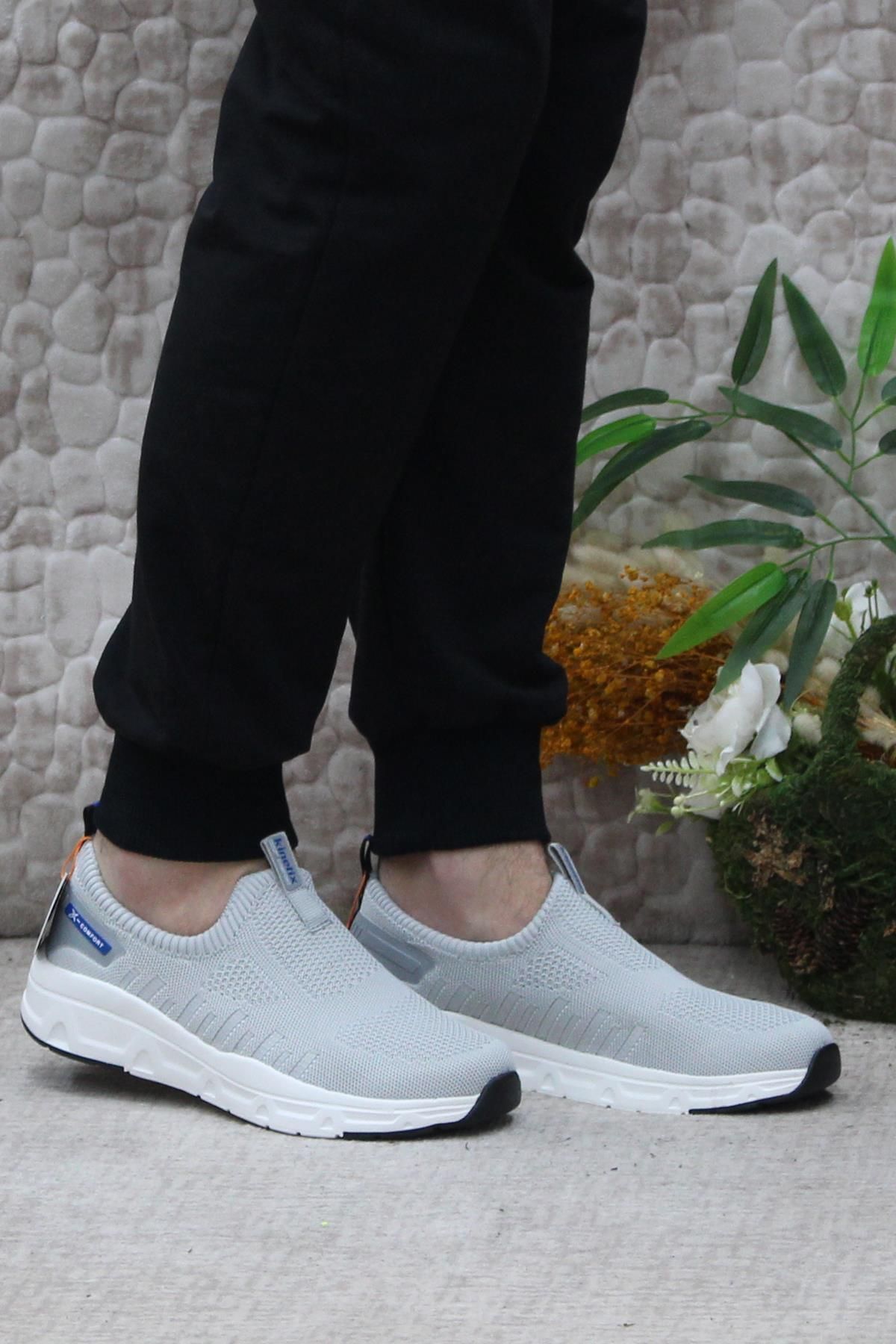 کفش ورزشی مردانه محصول اصلی Norles Tx Grey White Light Comfortable Kinetix