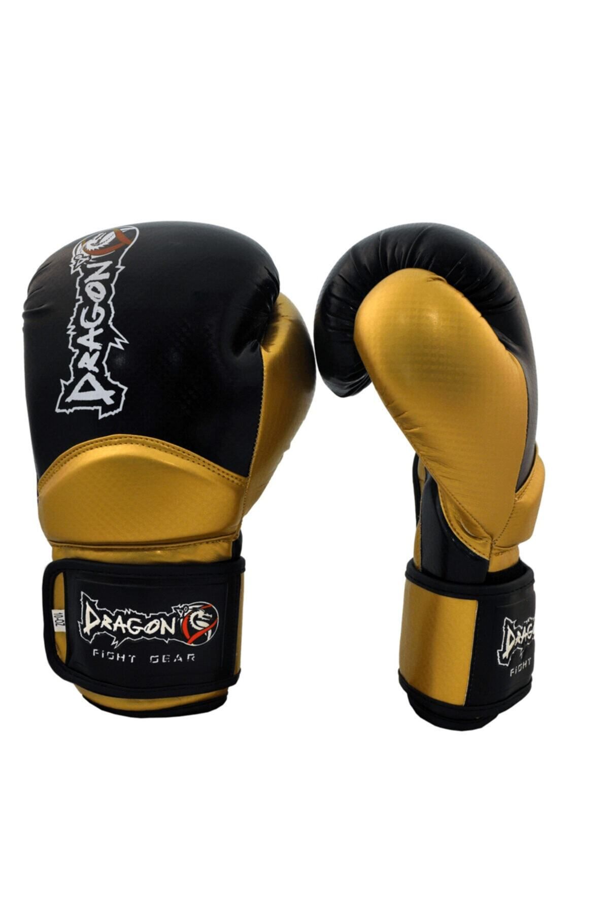دستکش بوکس مشکی مردانه و زنانه کربن Muay Boxing Kick Boks طلای سیاه Dragondo