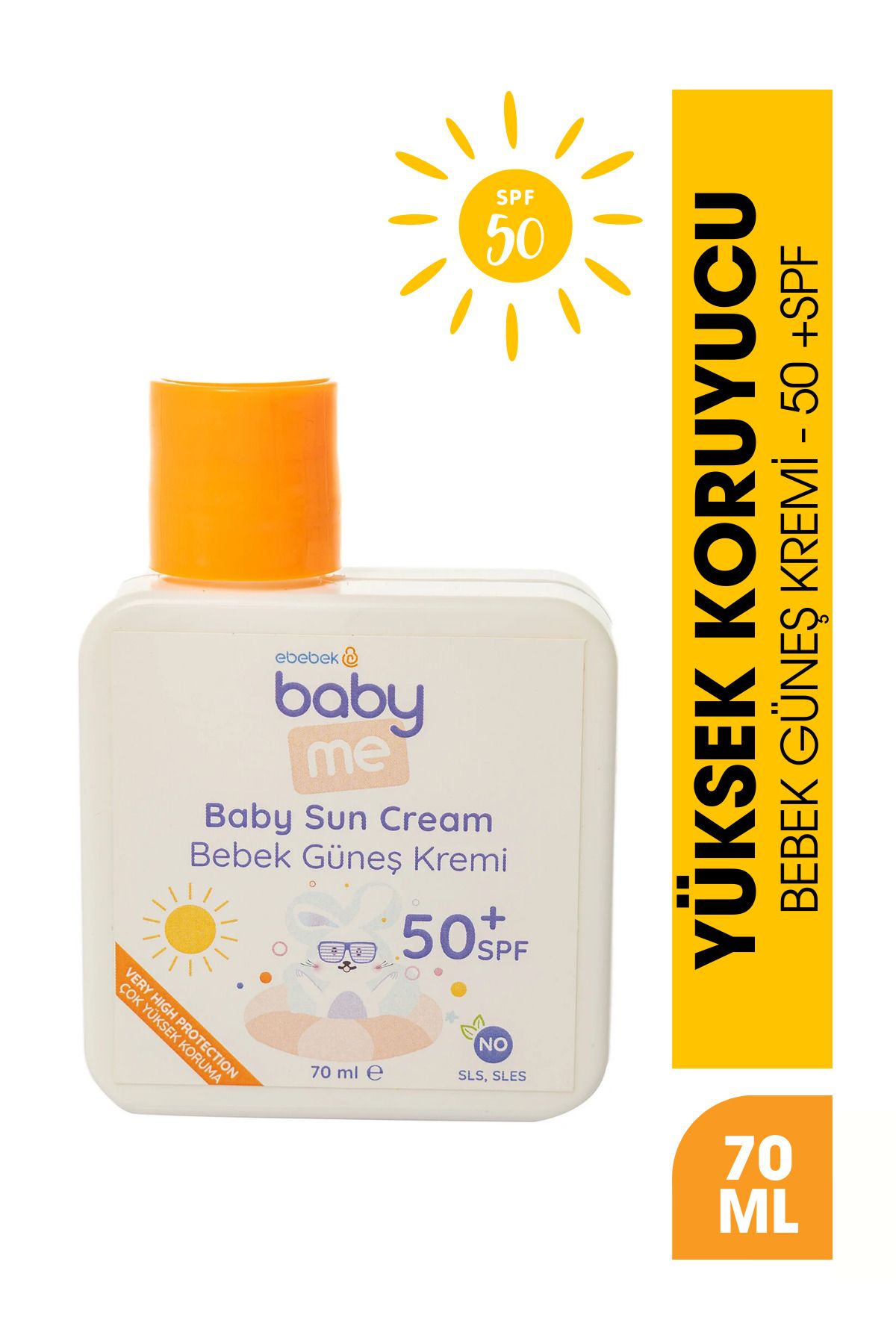 Baby&Me Çocuk Güneş Kremi 70 ml 50 Spf / Bebek Güneş Kremi 50 Faktör
