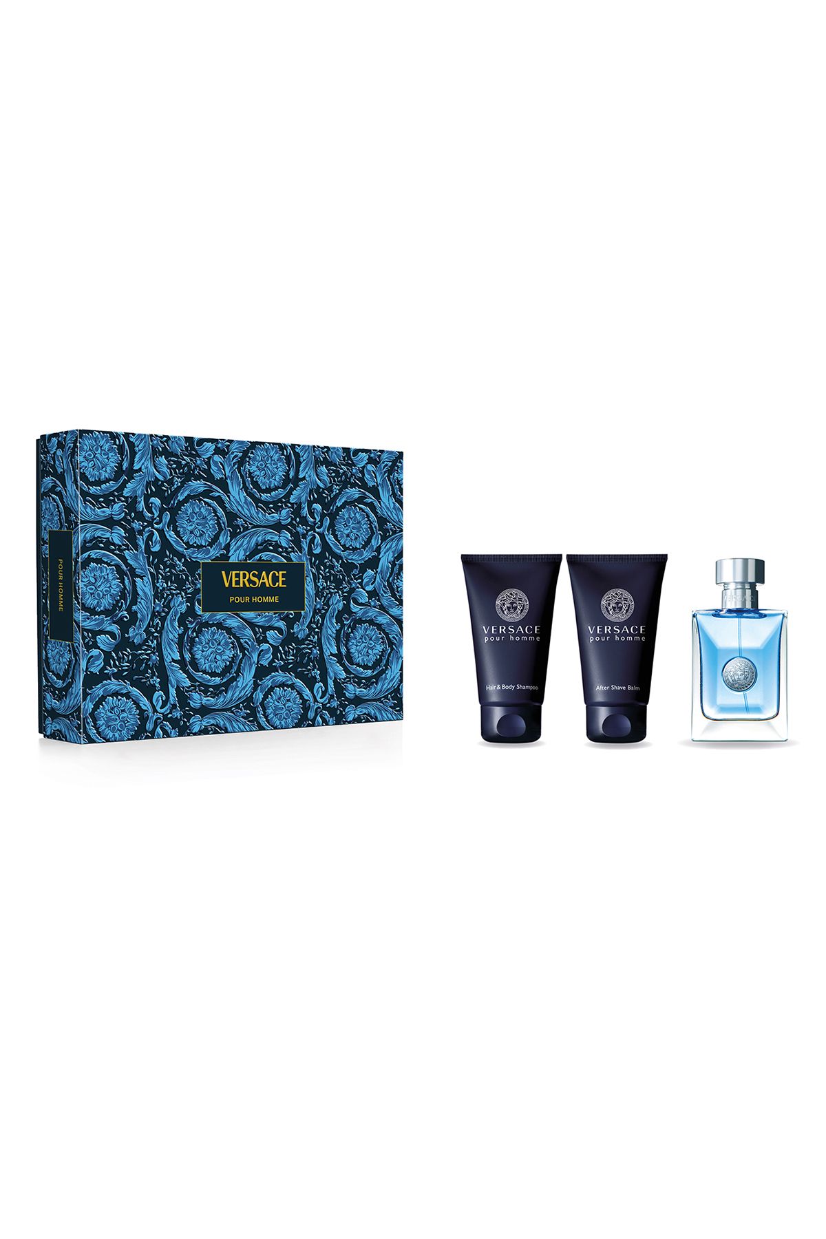 Versace Pour Homme EDT Набор мужских духов (50 мл+HBS50ML+AS50ML) TYC73173745465A2F2