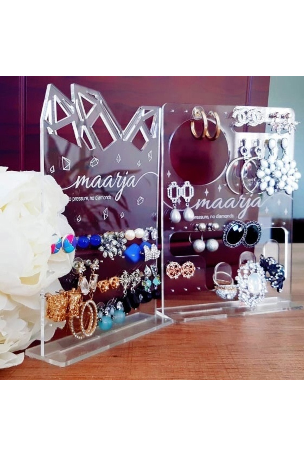 Decorative Acrylic Jewelry Organizer Transparent Plexiglass