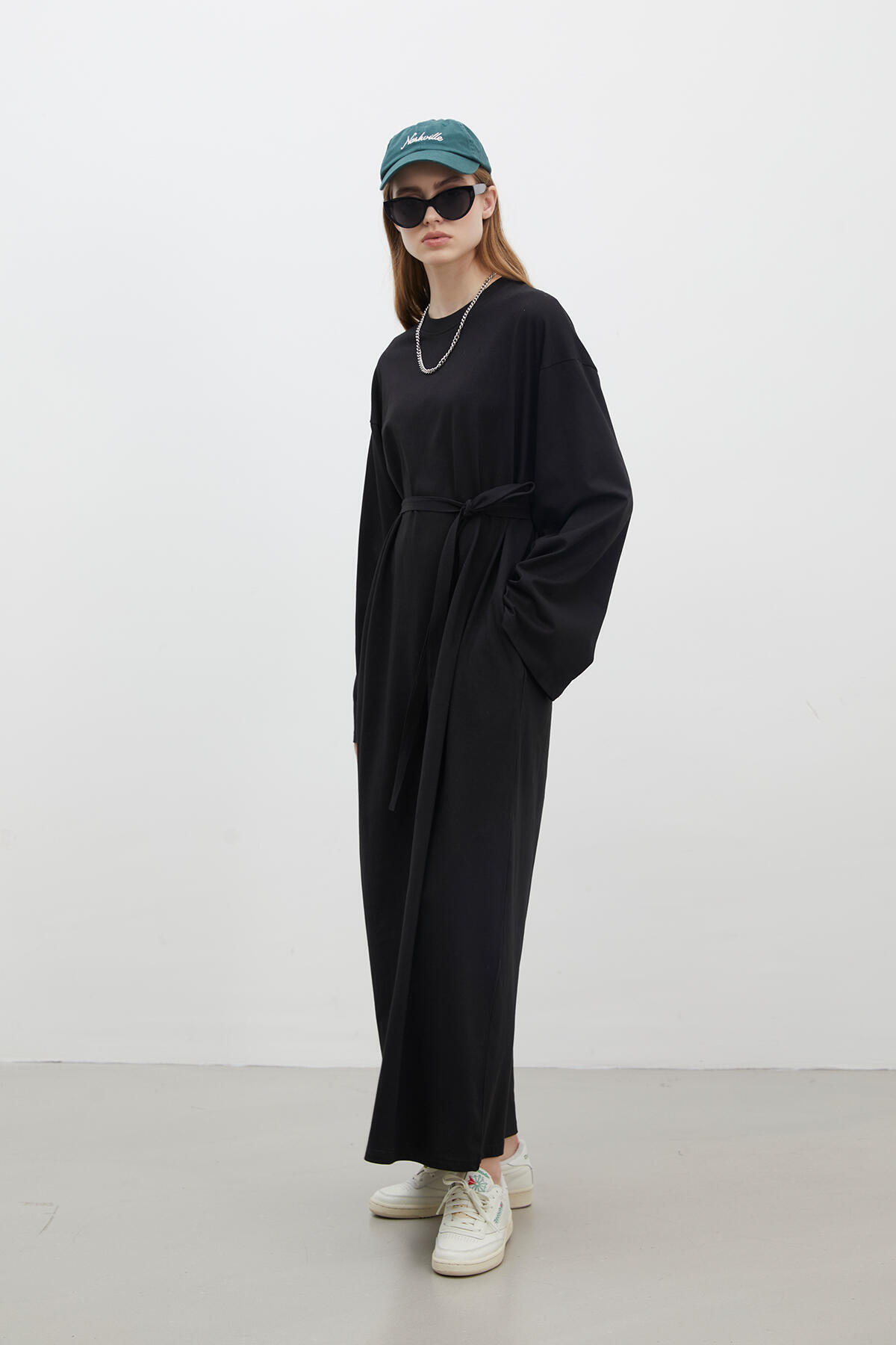 Manuka-OVERSIZE-BAUMWOLLKLEID SCHWARZ 6