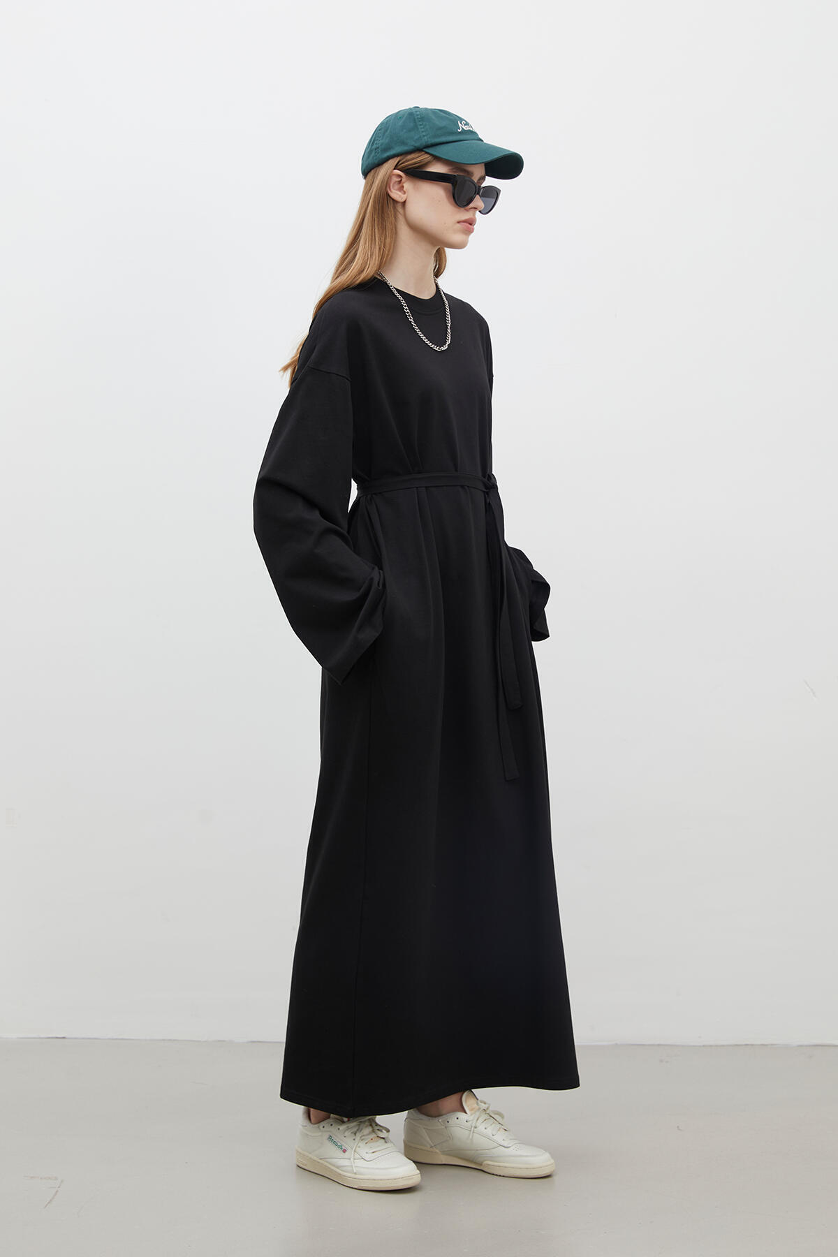 Manuka-OVERSIZE-BAUMWOLLKLEID SCHWARZ 7