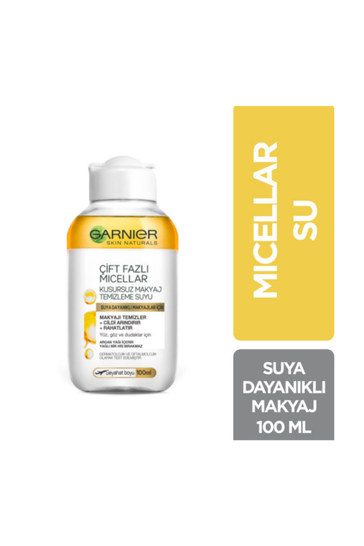 Çift Fazlı Micellar Kusursuz Makyaj Temizleme Suyu 100ml Seyehat Boyu