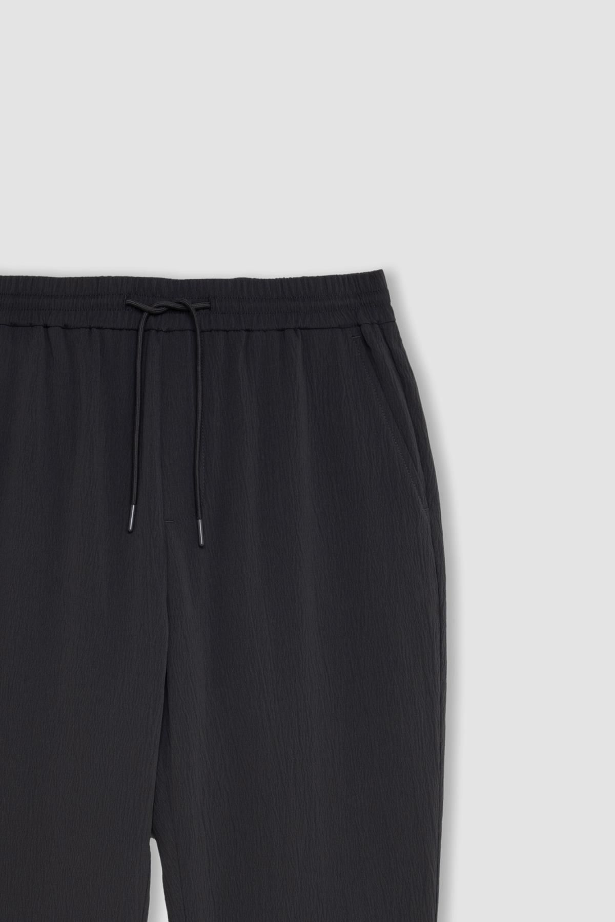 DeFacto-Relax Fit Straight Leg Crinkle Trousers C3930AX24SM 2
