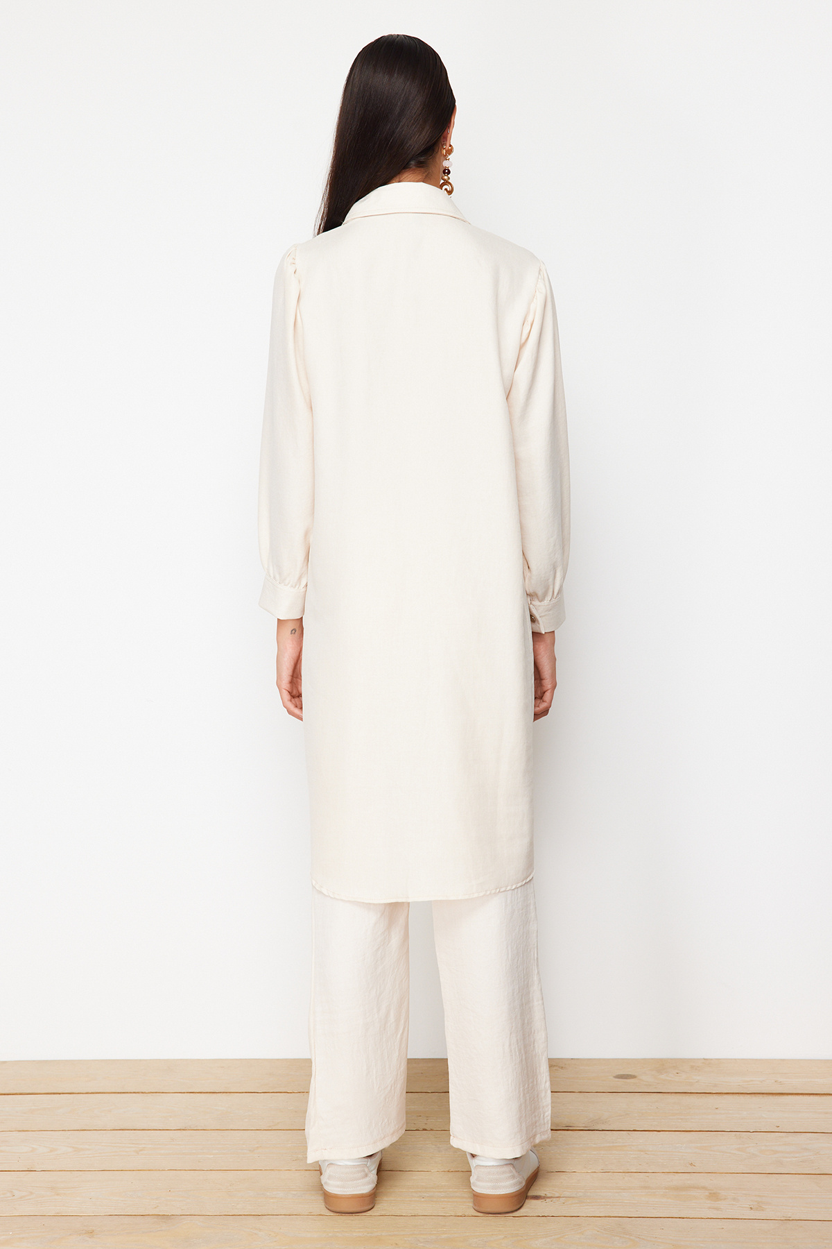 Trendyol Modest-Kővászon Aerobin hosszú szőtt alsó-felső szett TCTSS24US00081 6