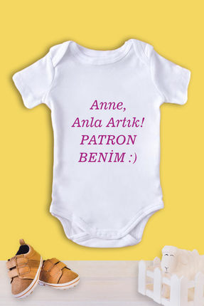 yogibabykids Anne anla artık patron benim temalı bebek zıbını