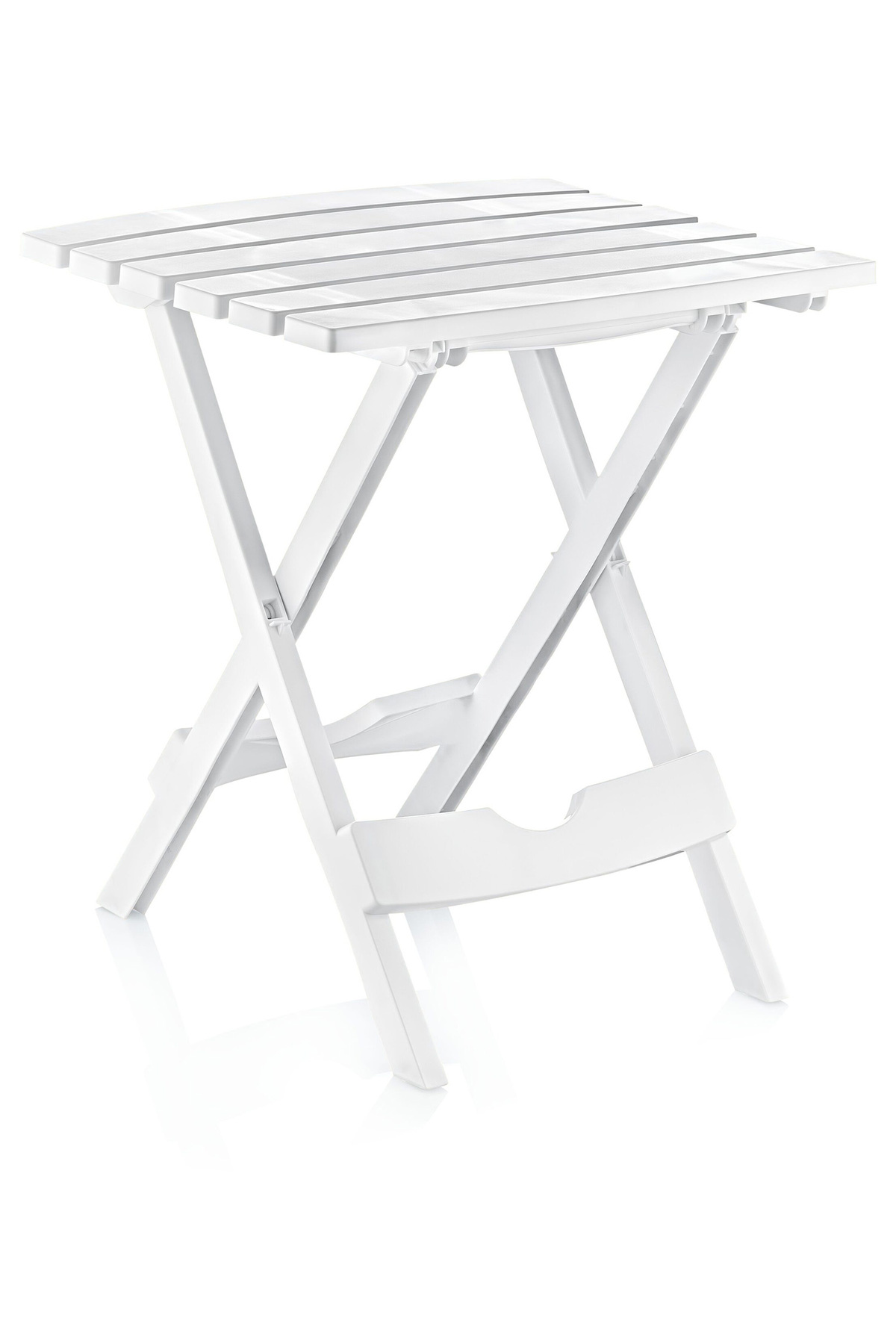 GuvenliPazar Plastik Portatif Katlanır Çok Amaçlı Sehpa Masa Beyaz 38x44 y50 cm