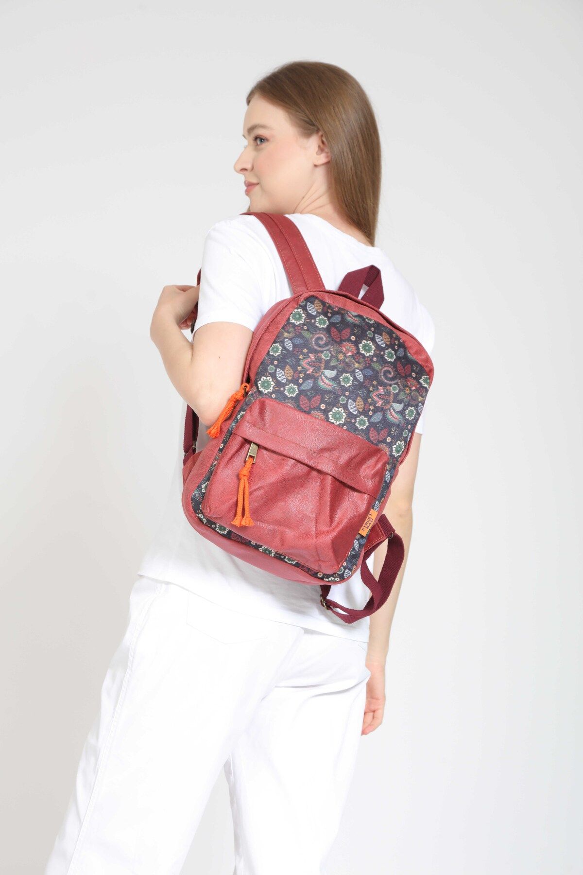 Street Bag Likya Ethnic - Rucsac De Călătorie Zilnic Cu Model Boem Unisex - One Size
