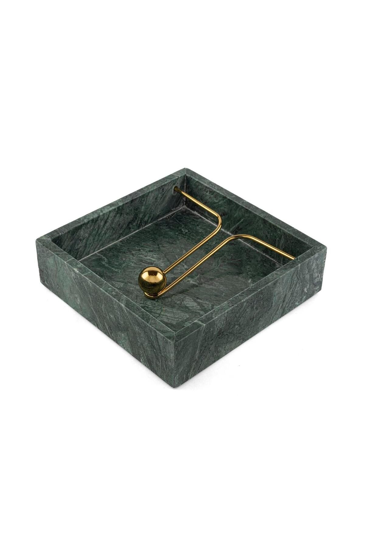 Салфетница Mikasa Moor Gold Iron Green Marble 19x19x15cm P128.380267