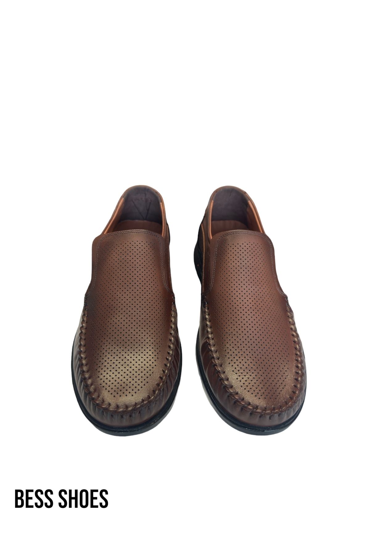 کفش های کژوال مردانه چرم واقعی تابستانی هوا که می تواند روزانه چرمی داشته باشد BESS SHOES