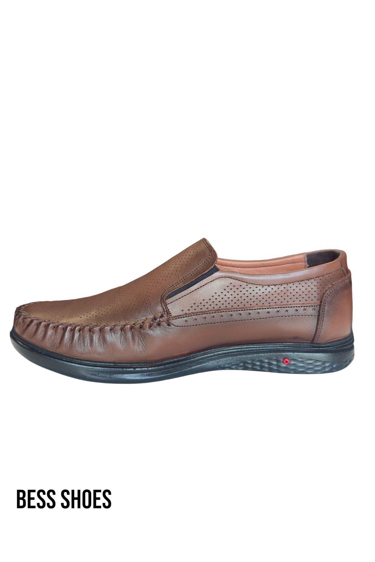 کفش های کژوال مردانه چرم واقعی تابستانی هوا که می تواند روزانه چرمی داشته باشد BESS SHOES