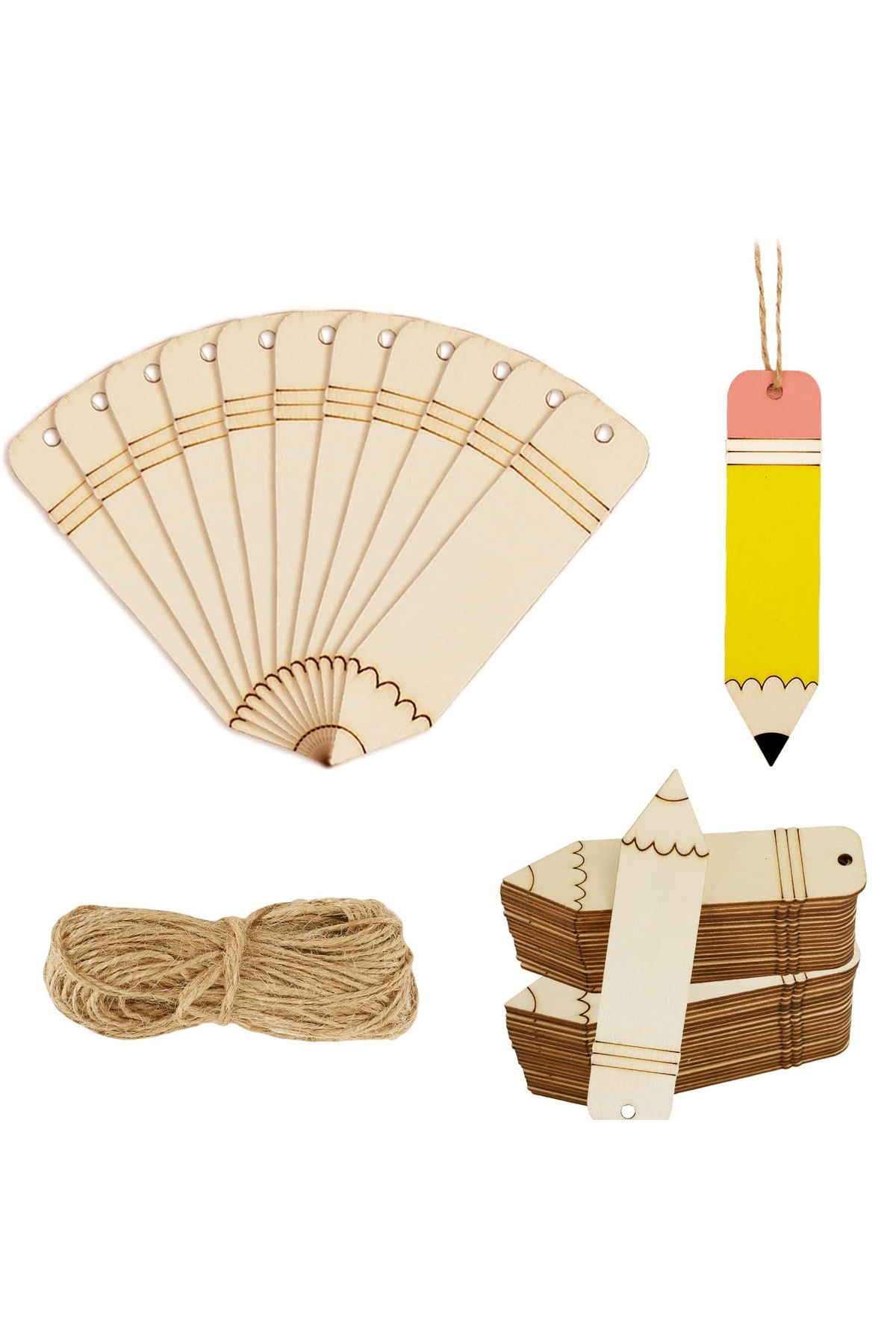 Bir Reklam Kalem Figürlü Dekoratif El Sanatı Boyanabilir 80 Adet Diy