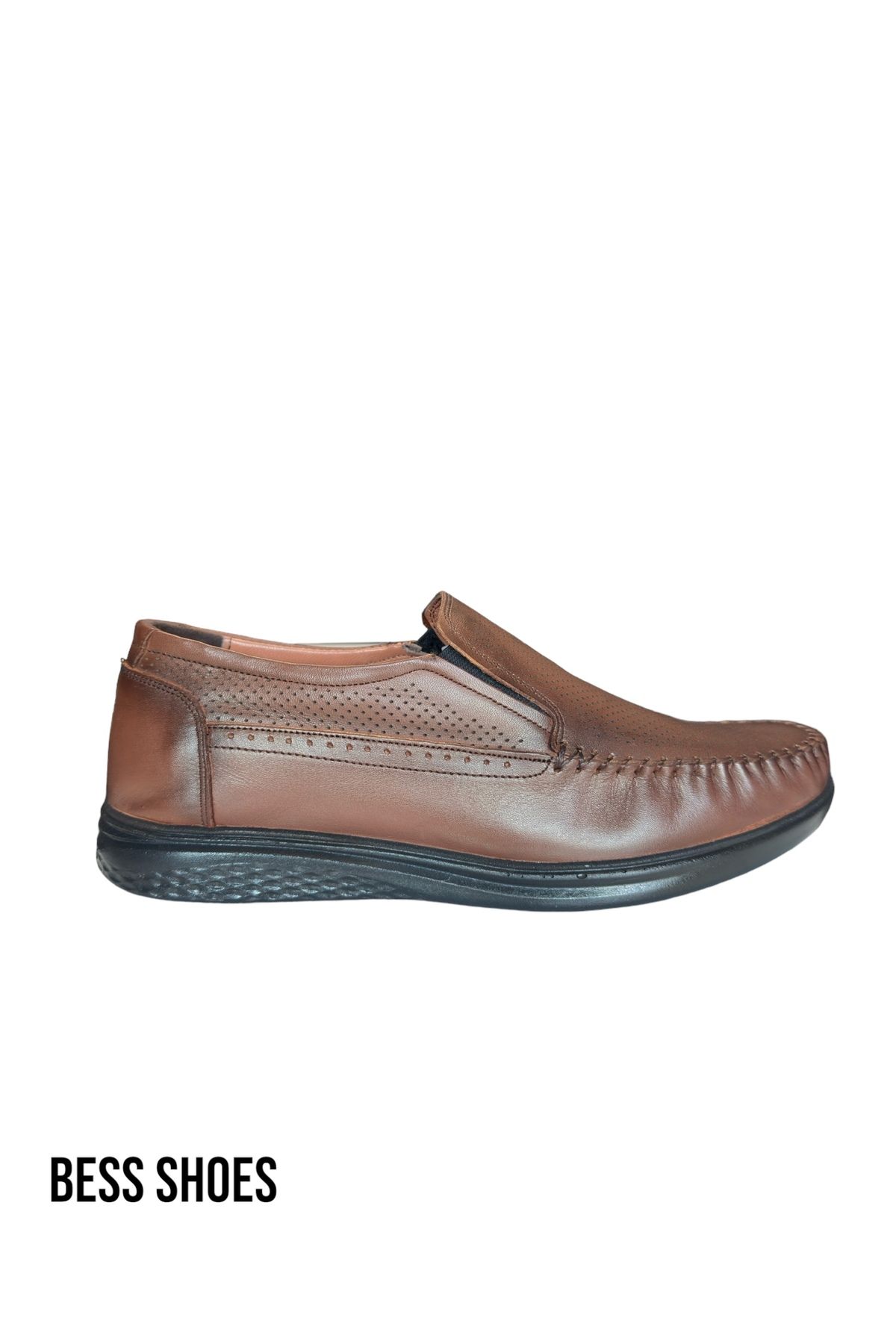 کفش های کژوال مردانه چرم واقعی تابستانی هوا که می تواند روزانه چرمی داشته باشد BESS SHOES