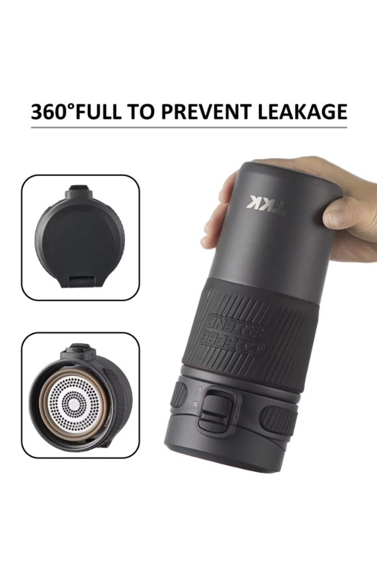 قمقمه و فلاسک سفید TKK T 2001 450ml Steel Thermos Fatara Vagonlife