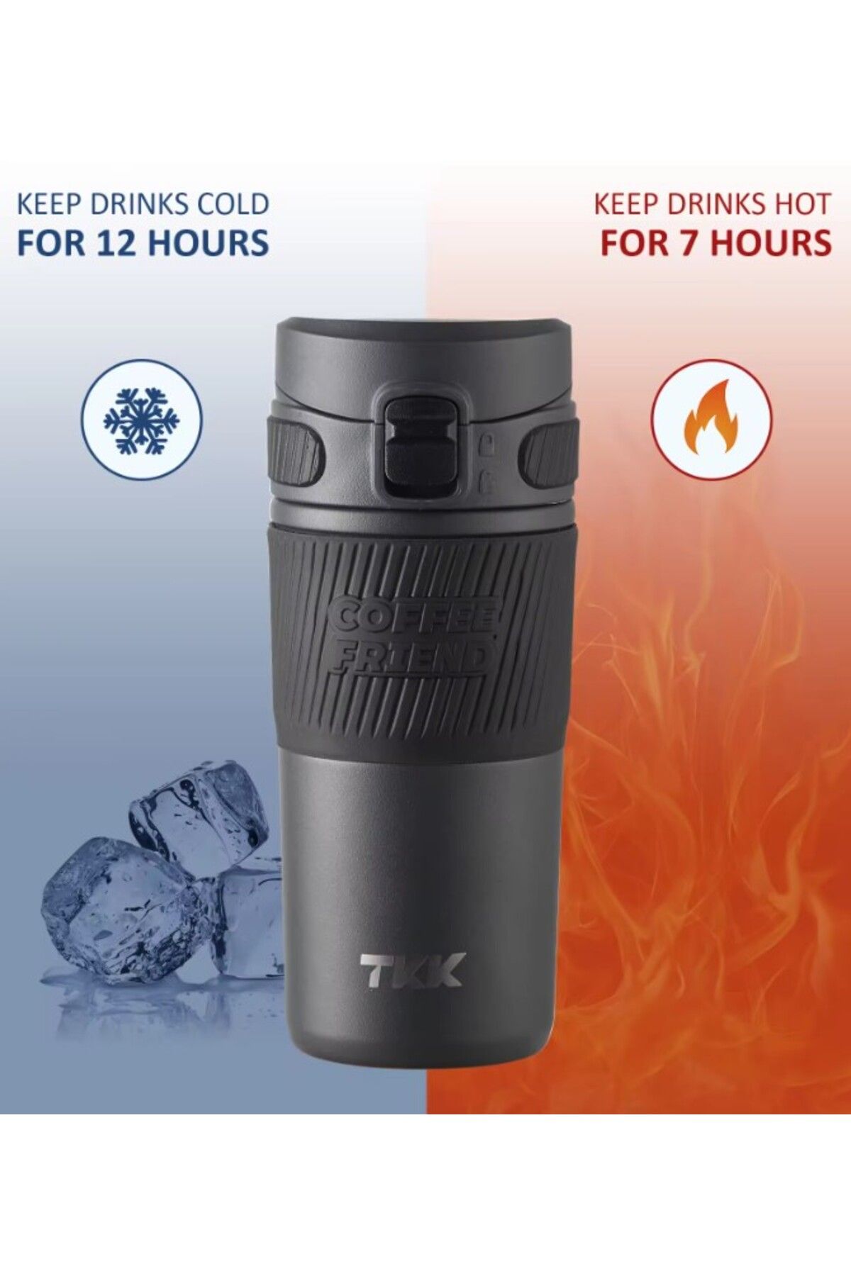قمقمه و فلاسک صورتی TKK T 2001 450ml Steel Thermos Fatara Vagonlife