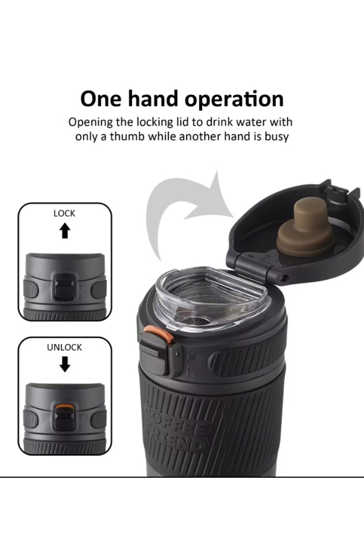 قمقمه و فلاسک سفید TKK T 2001 450ml Steel Thermos Fatara Vagonlife