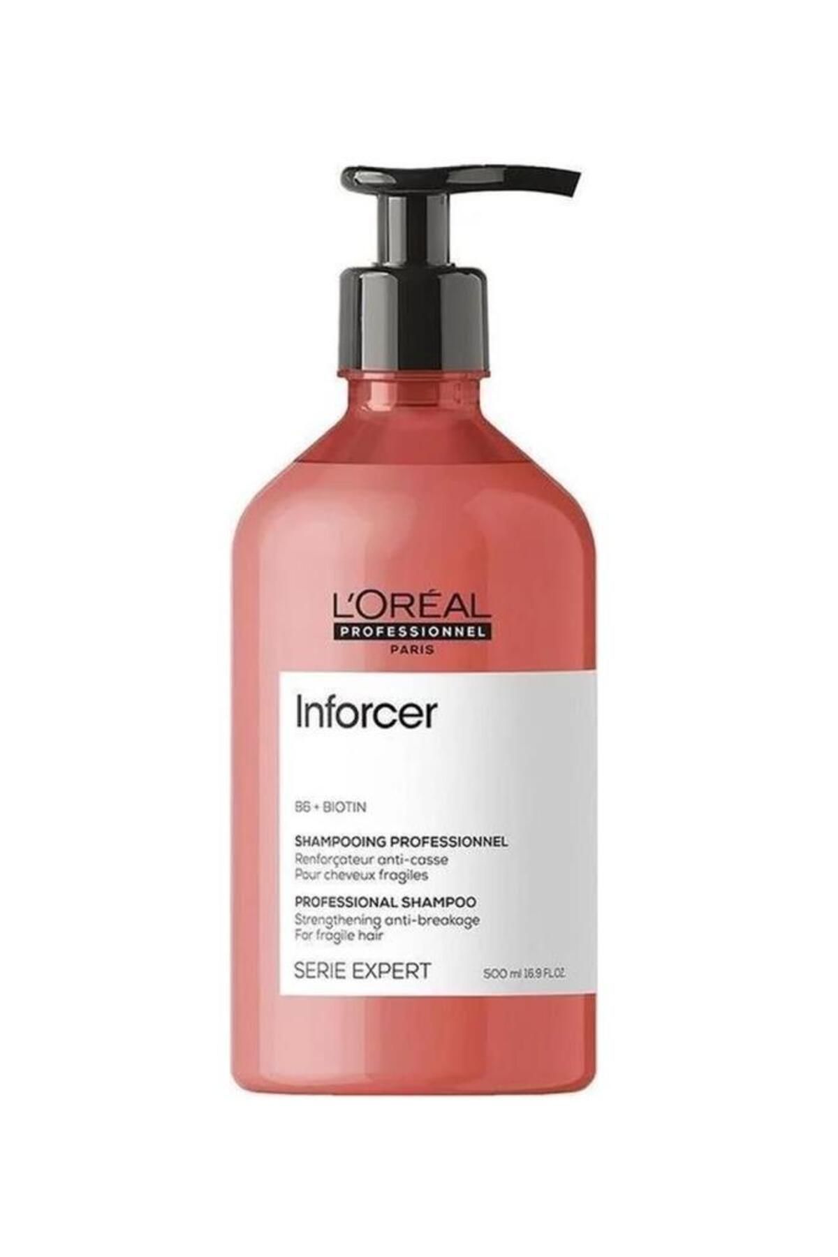 L'Oreal Paris شامپو تقویت کننده ضد شکستگی مو Expert Inforcer برای موهای نازک و ضعیف 500 میل