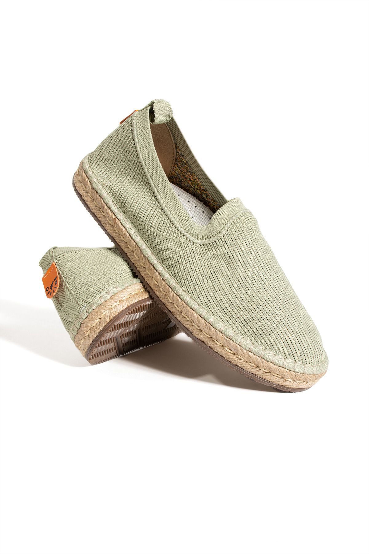 Yula Fashion Shoes-حذاء إسبادريل كاجوال نسائي باللون الأخضر 4