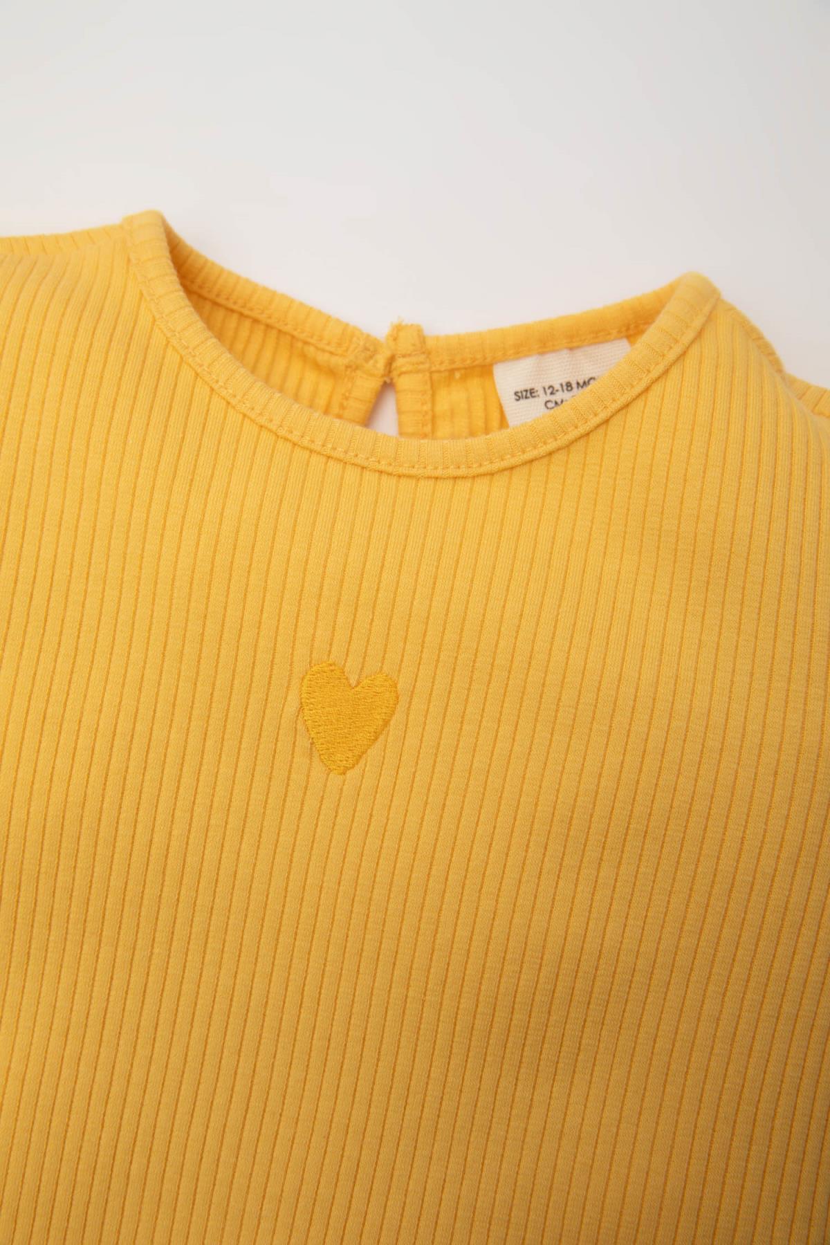 ست نوزادی دخترانه زرد دفکتوDefacto | C0021A524SM اورجینال - تصویر 3