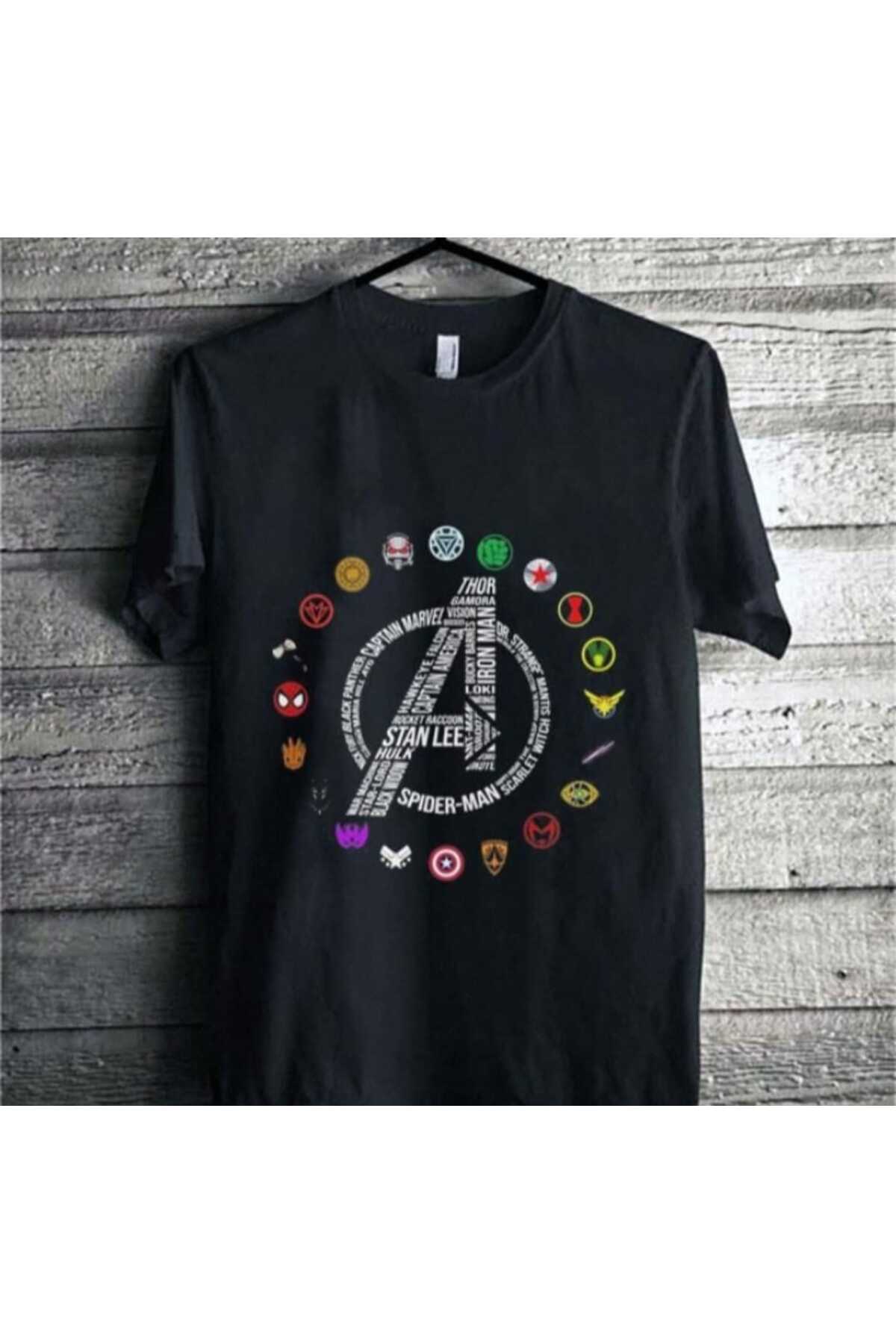Elvino Marvel Baskılı Oversize Unisex Rahat Kalıp Tshirt görsel 2