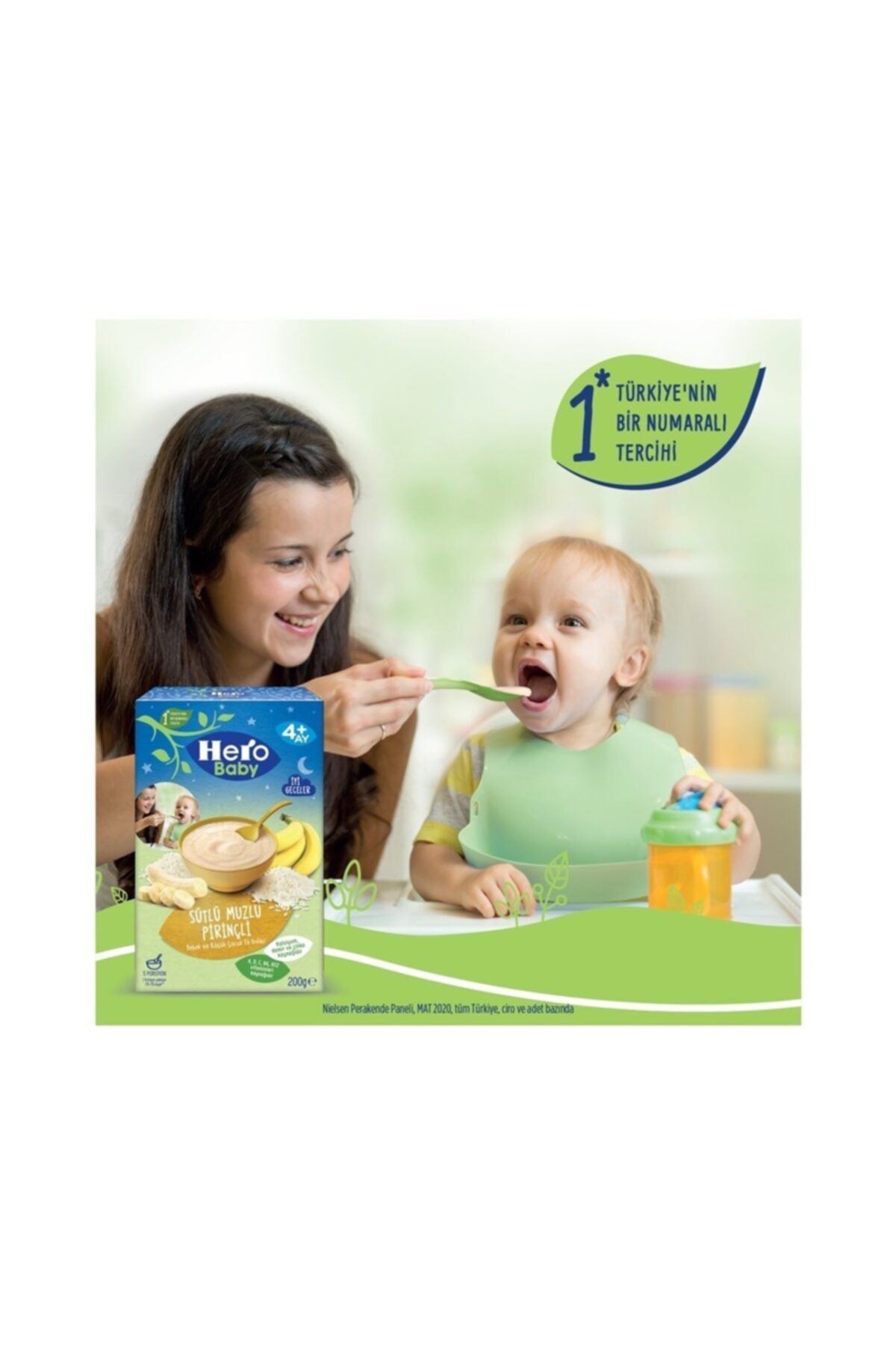 Hero Baby Gece Sütlü Muzlu Pirinçli Kaşık Maması 4+ Ay 200grx6 Adet fotoğrafı 5 (önizleme)
