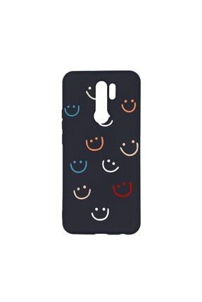 Xiaomi Redmi 9 Happy Smile Özel Tasarım Içi Kadife Lansman Kılıf Siyah (renkli Smile) RHK096