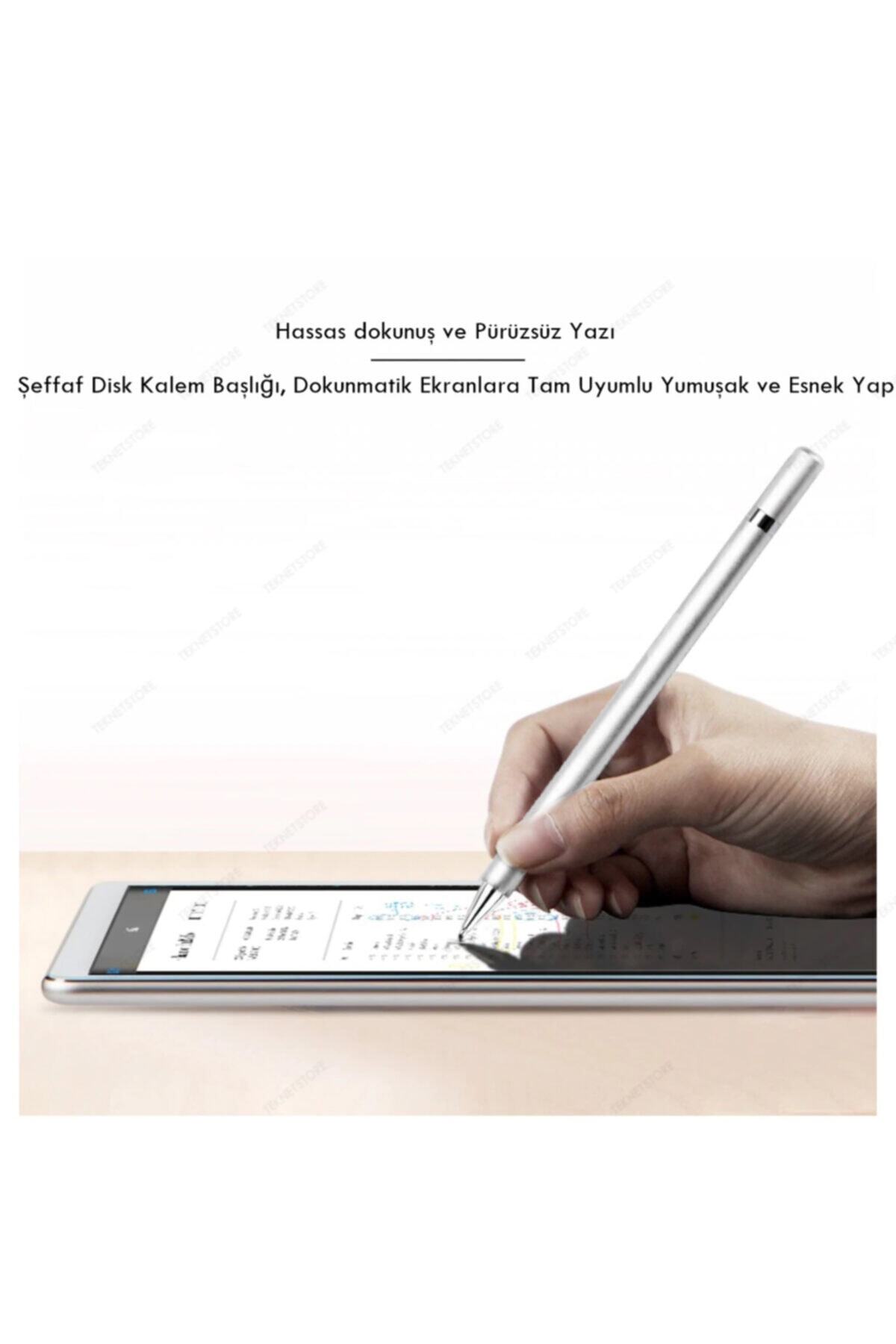 Dokunmatik Kalem Tüm Cihazlara Uyumlu Tablet Telefon Çizim & Yazı Kalemi 2 In 1 Disk Uçlu 5