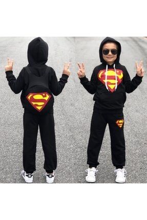 Erkek Çocuk Siyah Superman Eşofman Takımı 01EAQSSSE000