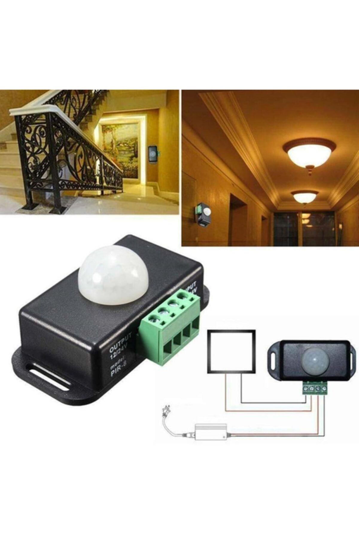 Alfa-Motion Sensor Dc 12v 24v PIR Detector Motion Sensor Detector 6