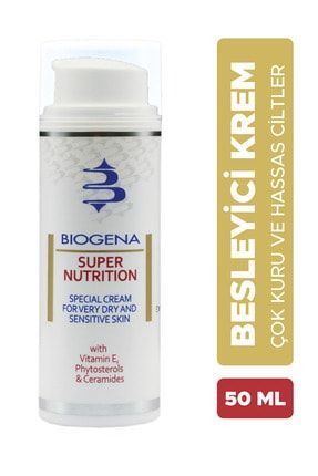 Hassas Ve Kuru Ciltler Için Bakım Kremi - Biogena Super Nutrition 50 ml 120