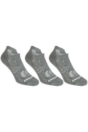 Spor Çorabı Kısa Konçlu Unisex 3 Çift Gri Rs160 Artengo ÇORAPSPORS
