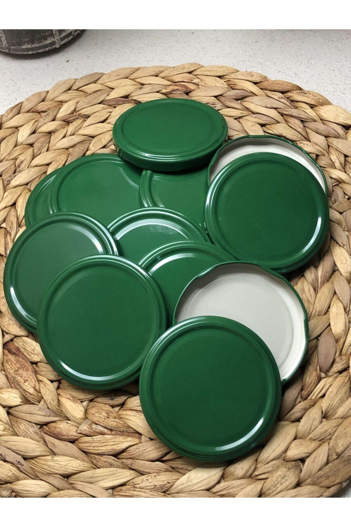 Metal 82 Mm Green 50 Canned Jar Lids with Silicone