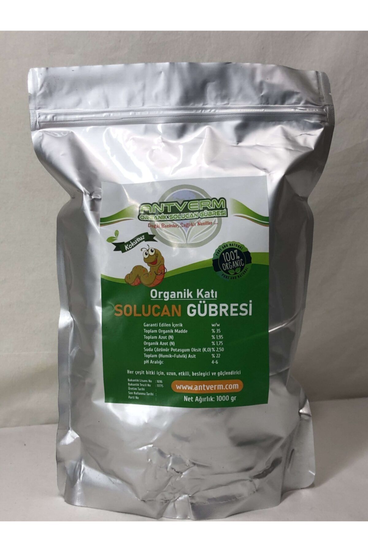 Bahçe Bitkileri Bakla bezelye bamya biber için solucan Gübresi 1 kg