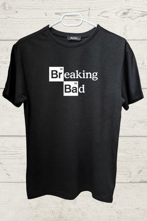 Unisex Siyah Breaking Bad Logo Tasarımlı Tişört DRKT1002