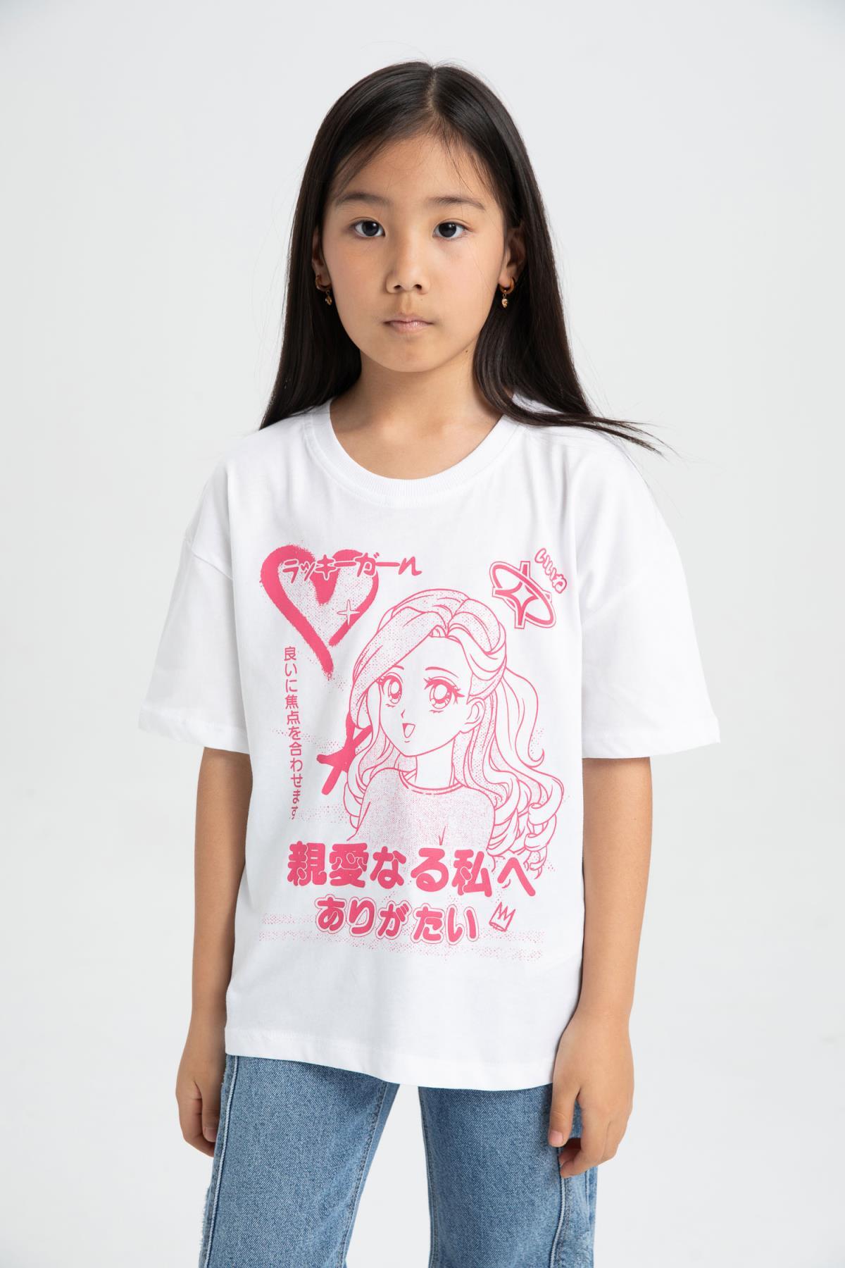 تی شرت دخترانه دفاکتو | C4503A824HS Defacto - Image 4